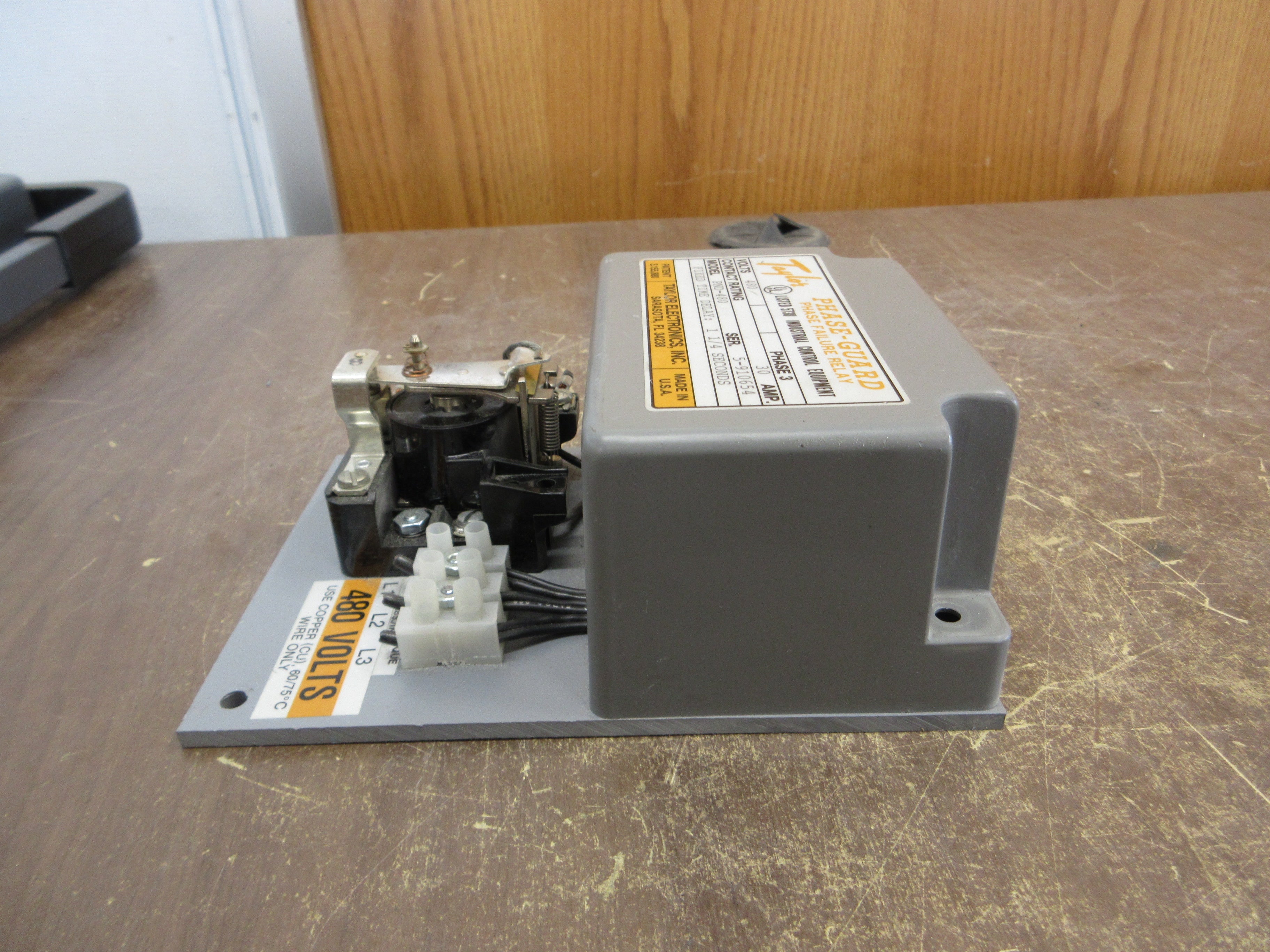 Taylor Phase-Guard Phase Failure Relay PND-480 30A 480V 3Ph Used