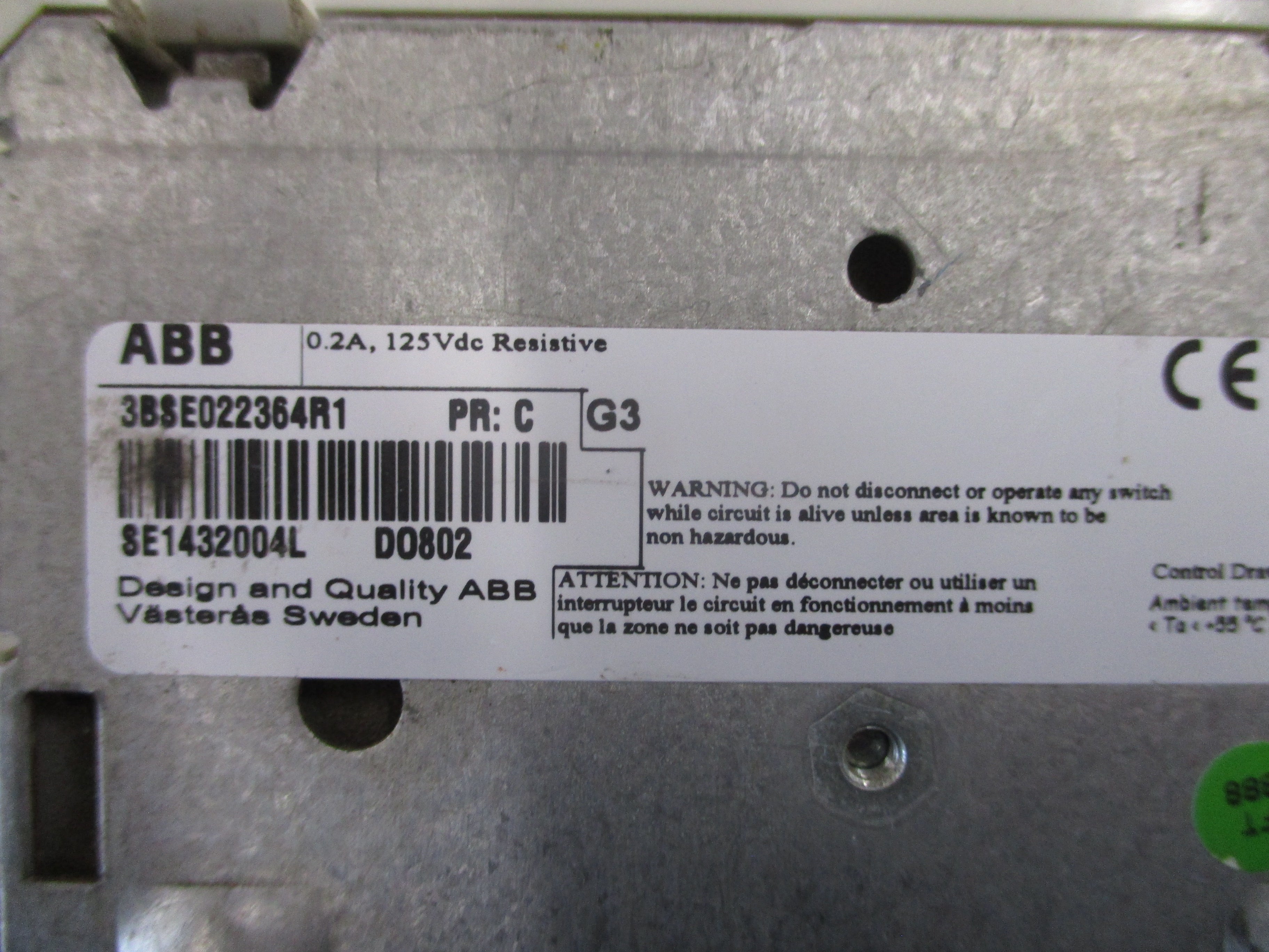 ABB DO802 Digital Output Module 3BSE022364R1 PR: C Relay 24-250V Used