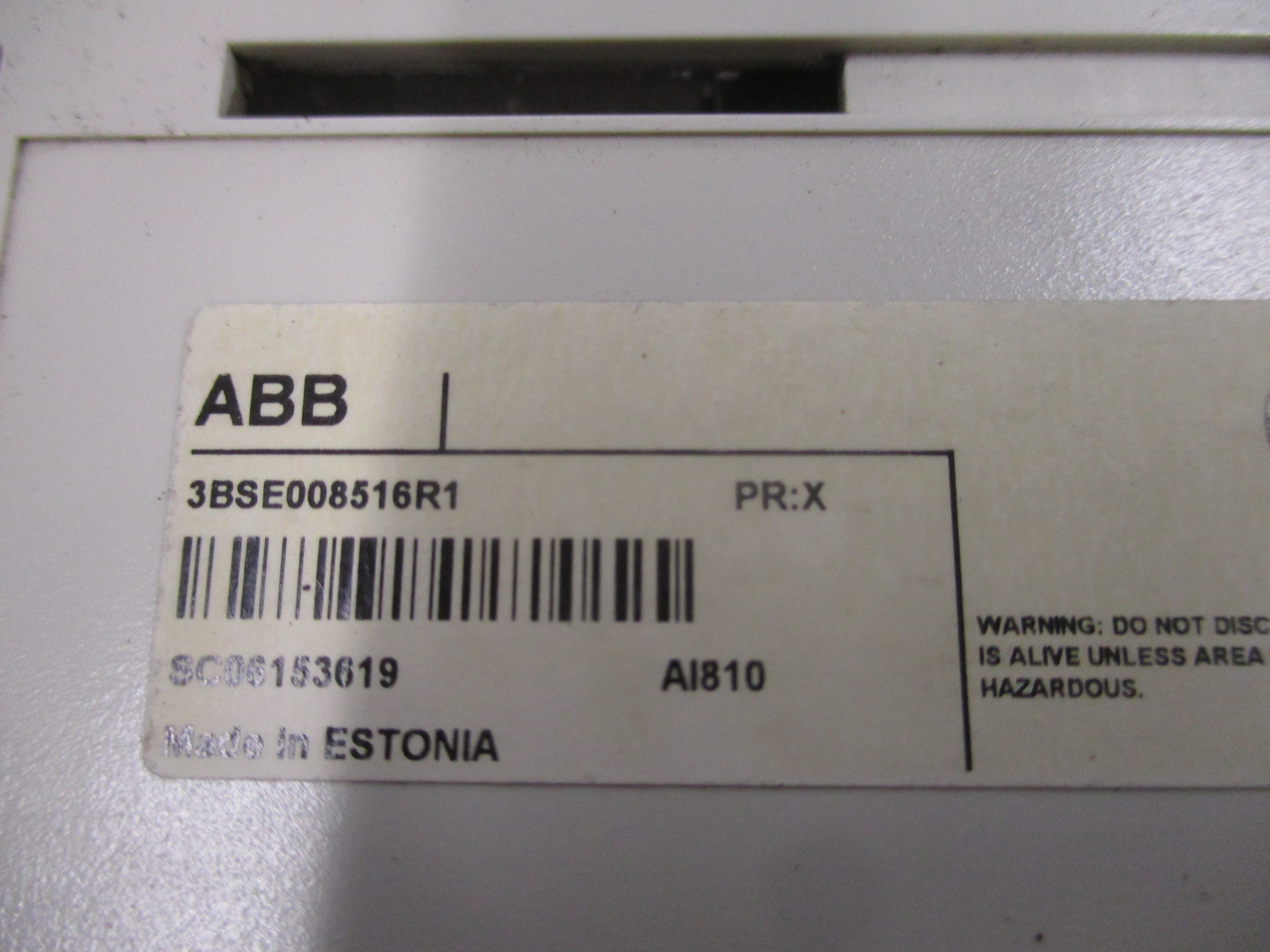 ABB AI810 Analog Input Module 3BSE008516R1 PR: X 0-20mA 0-10V Used
