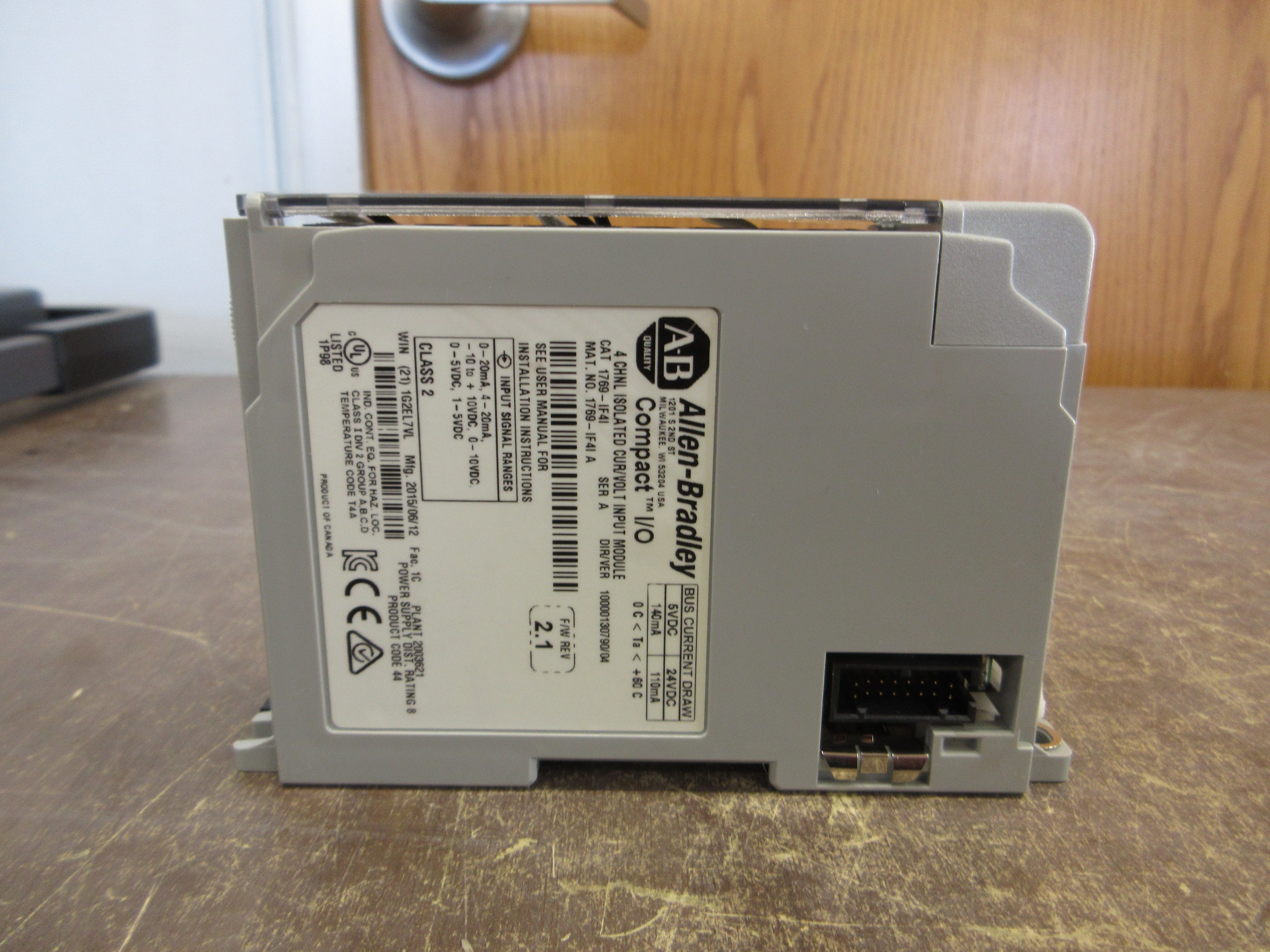 Allen-Bradley Compact I/O Isolated Input Module 1769-IF4I Ser. A F/W Rev. 2.1