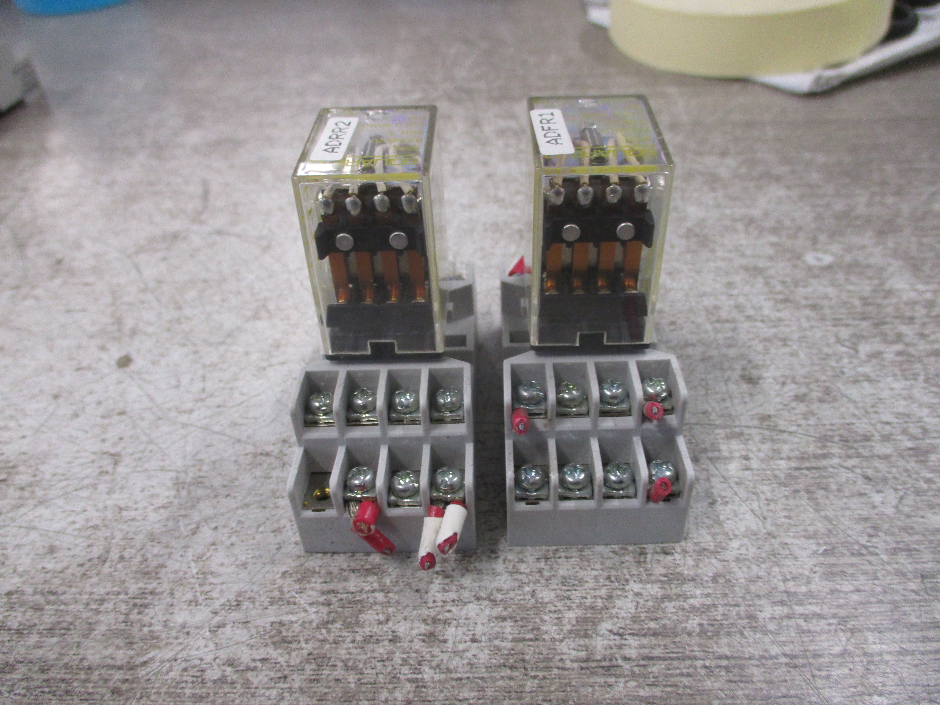 Square D Relay 8501 RS14V20 Ser. C 120V Coil W/Base *Lot of 2* Used