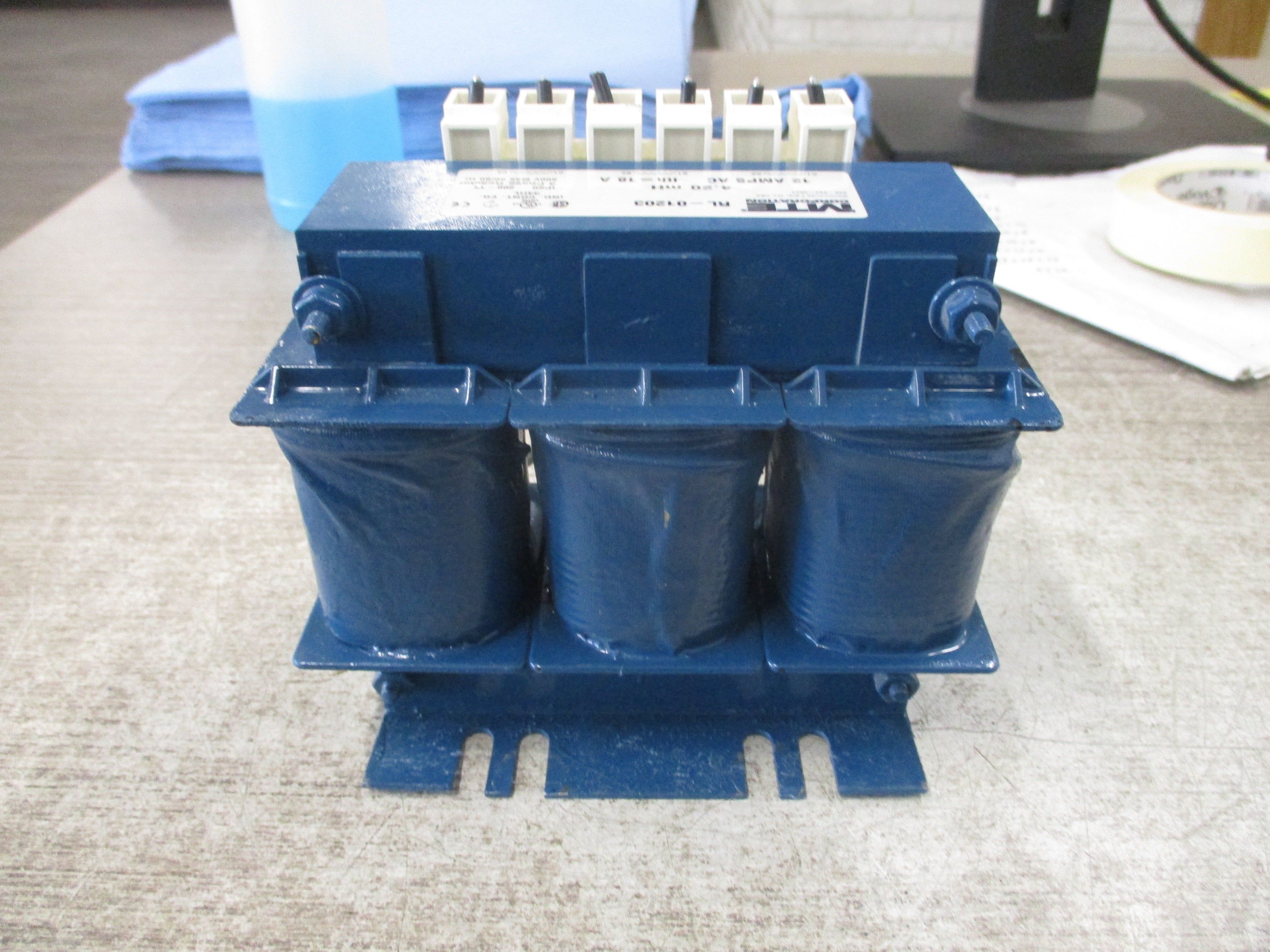 MTE 3Ph Line Reactor RL-01203 4.20mH 12A 600V 50/60Hz Used