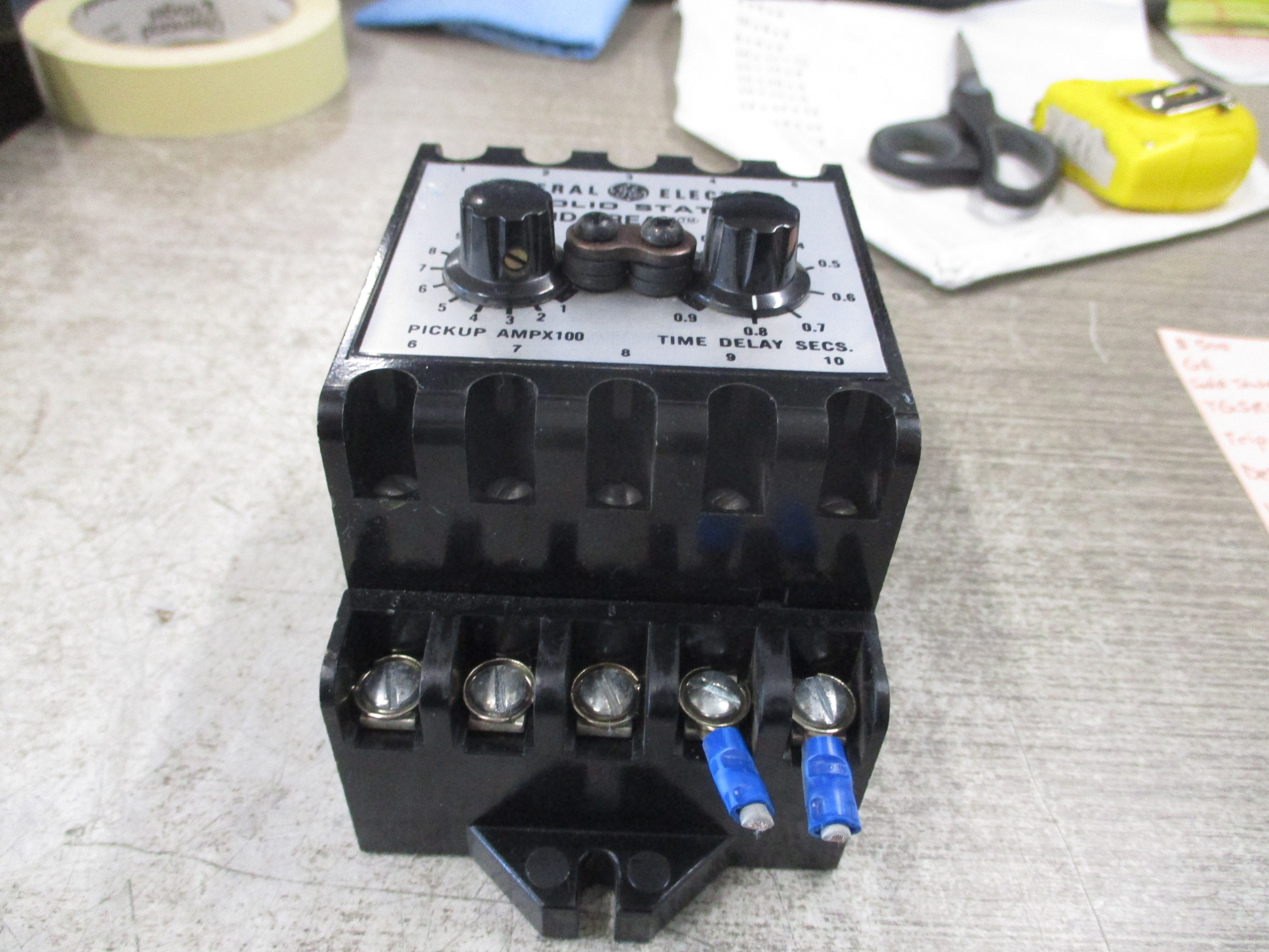 GE Solid State Ground Break Relay TGSR12 Trip: 100-1200A Delay: 0-1 sec Used