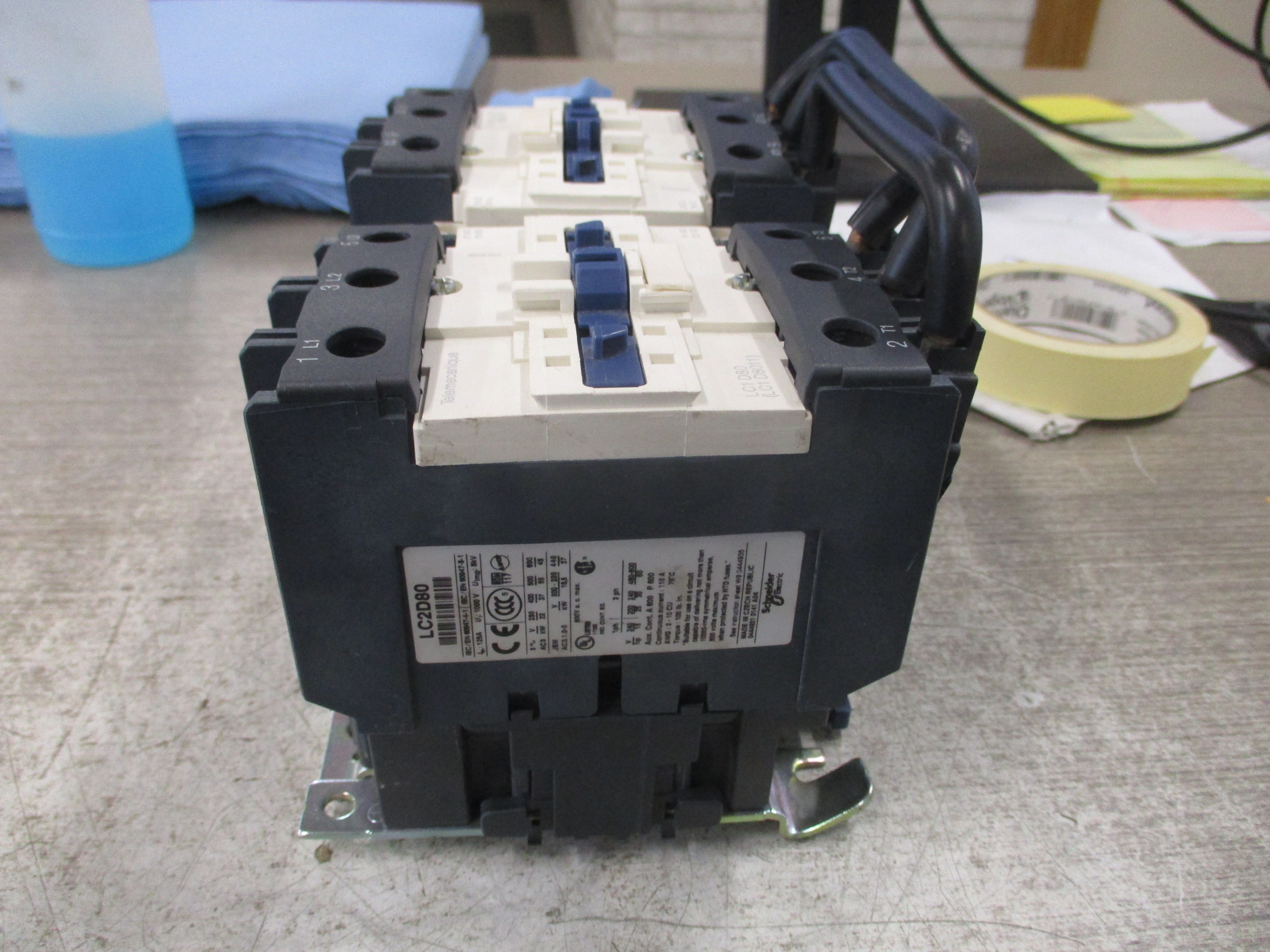 Schneider Electric Reversing Contactor LC2D80 120V Coil 110A 600V Used