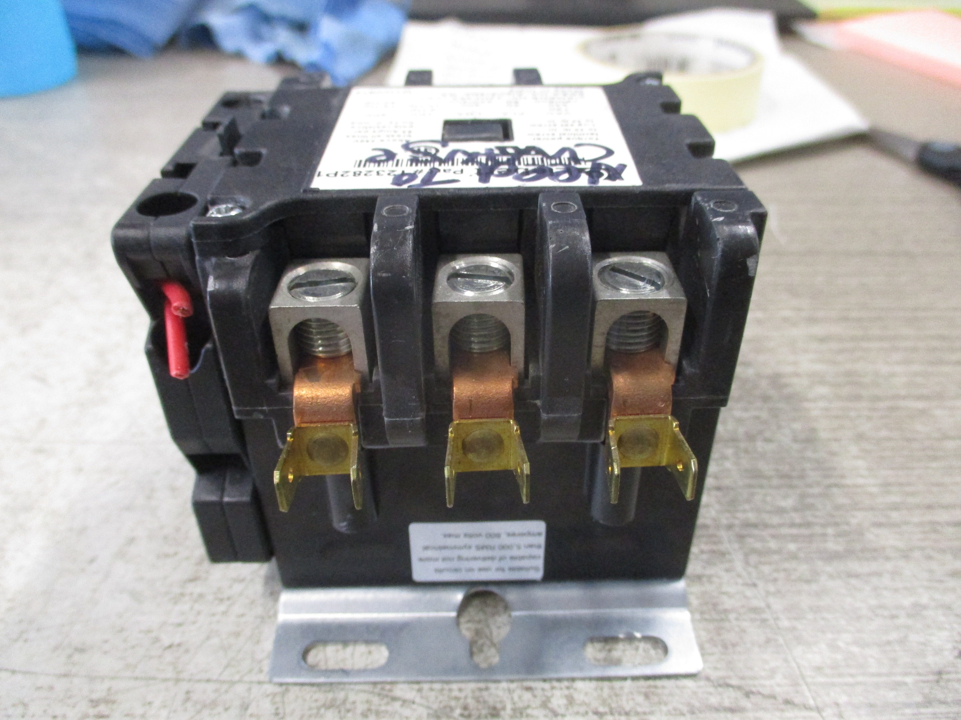 Liebert Contactor 123282P1 24V Coil 50A 600V (1) Aux Contact Used