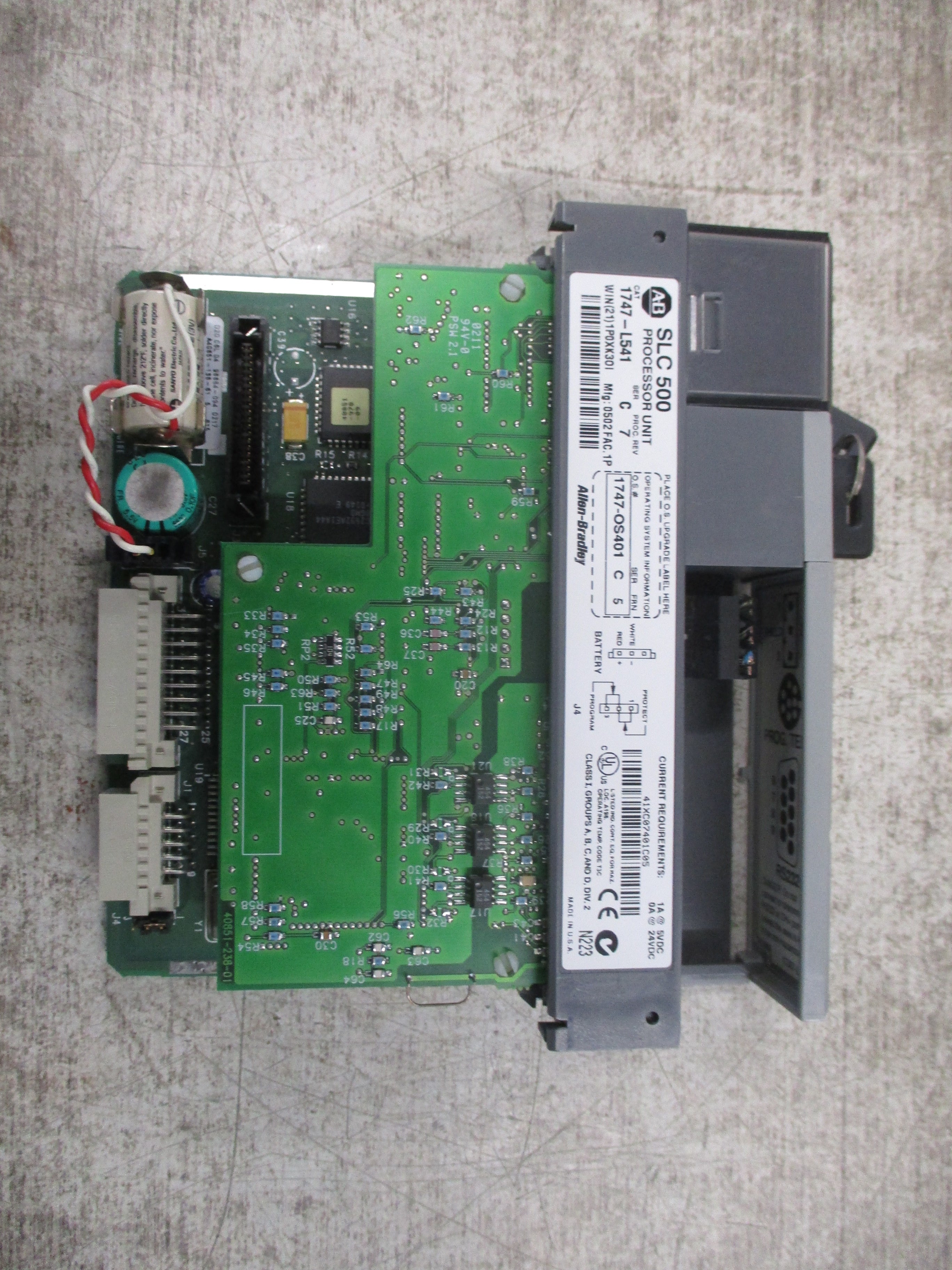 Allen-Bradley SLC500 Processor Unit 1747-L541 Ser C Proc Rev 7 OS FRN: 5 Used