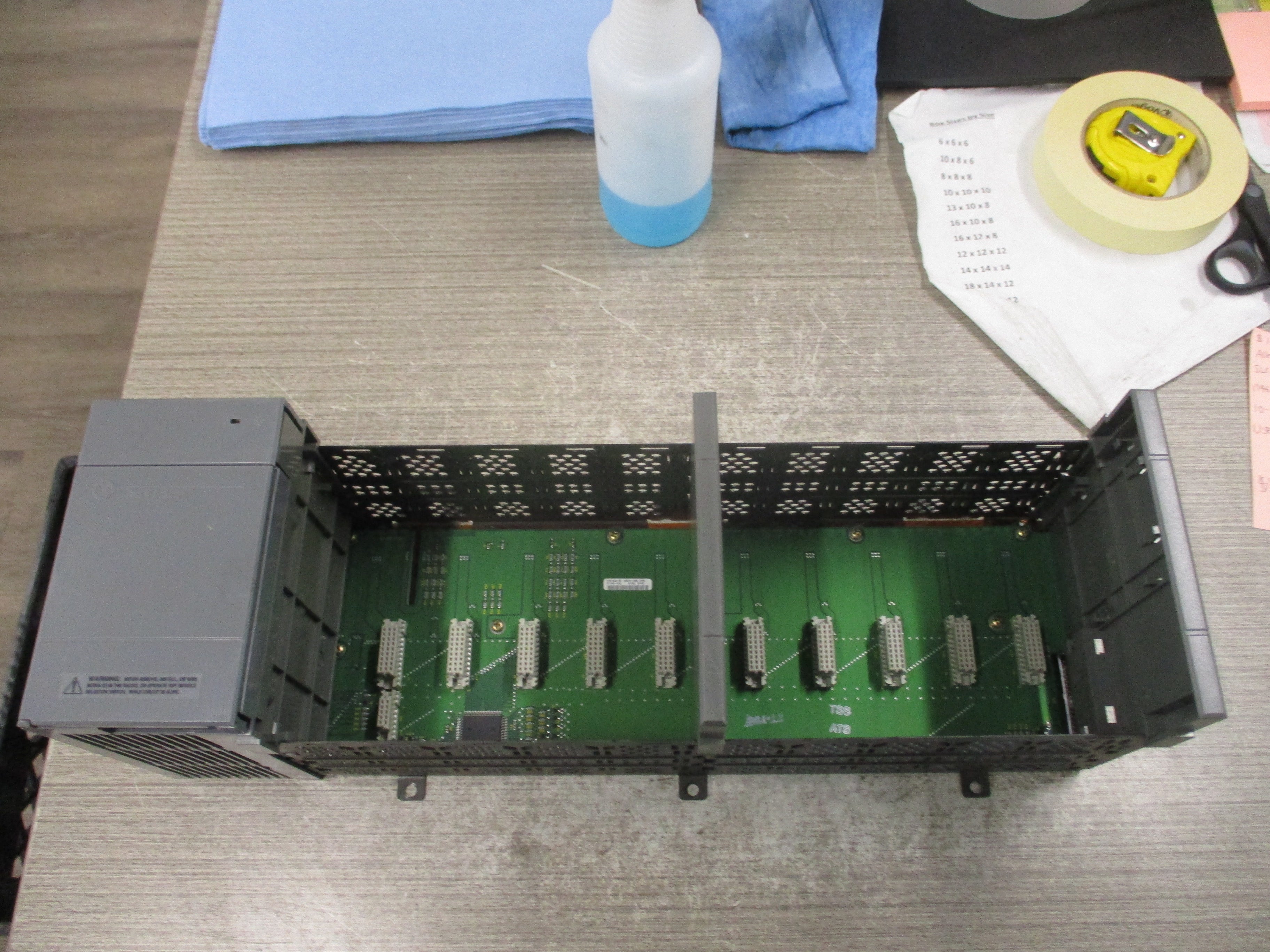 Allen-Bradley SLC 500 PLC Rack W/Power Supply 1746-A10/1746-P2 10-Slot Used