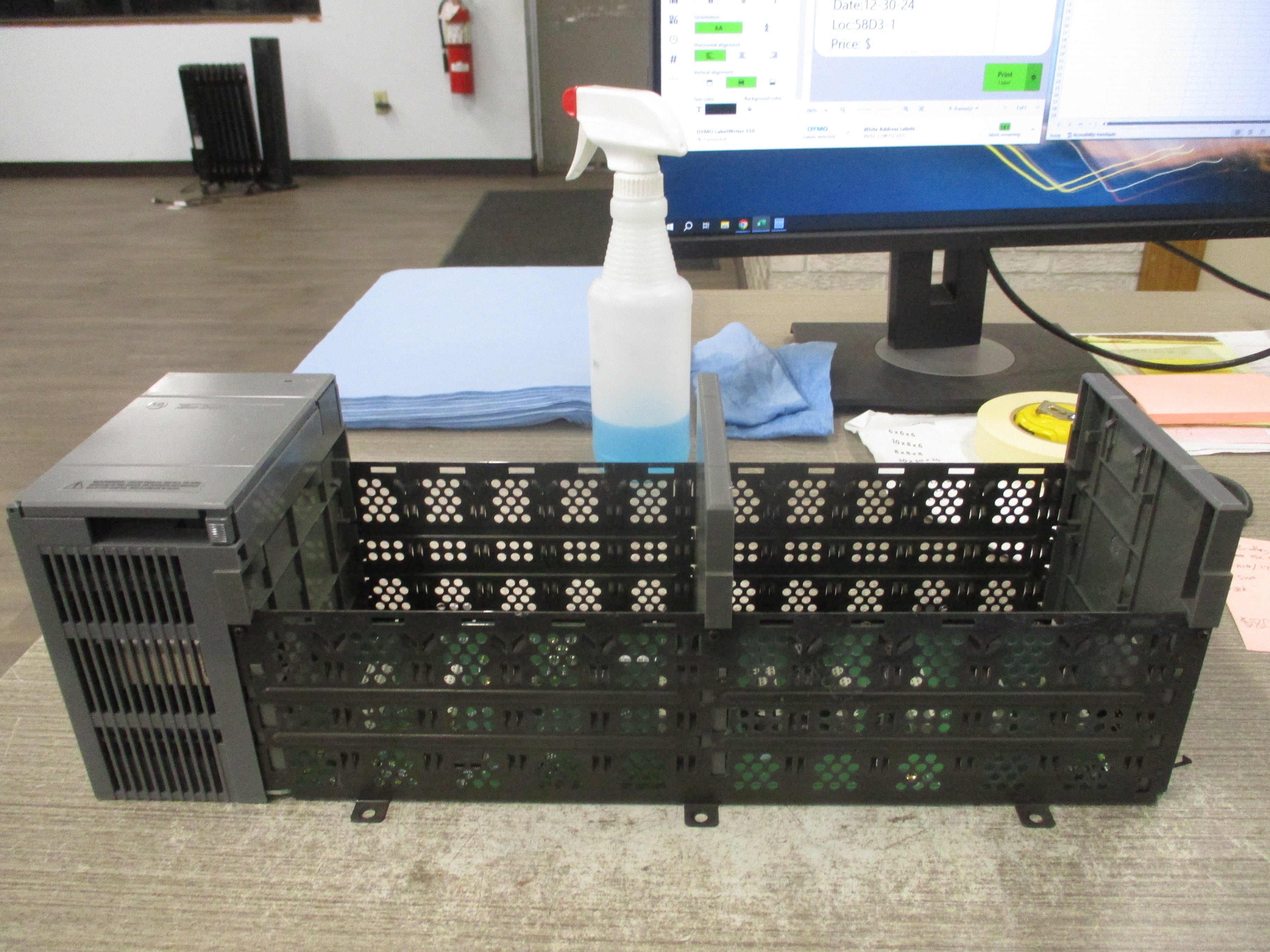 Allen-Bradley SLC 500 PLC Rack W/Power Supply 1746-A10/1746-P2 10-Slot Used