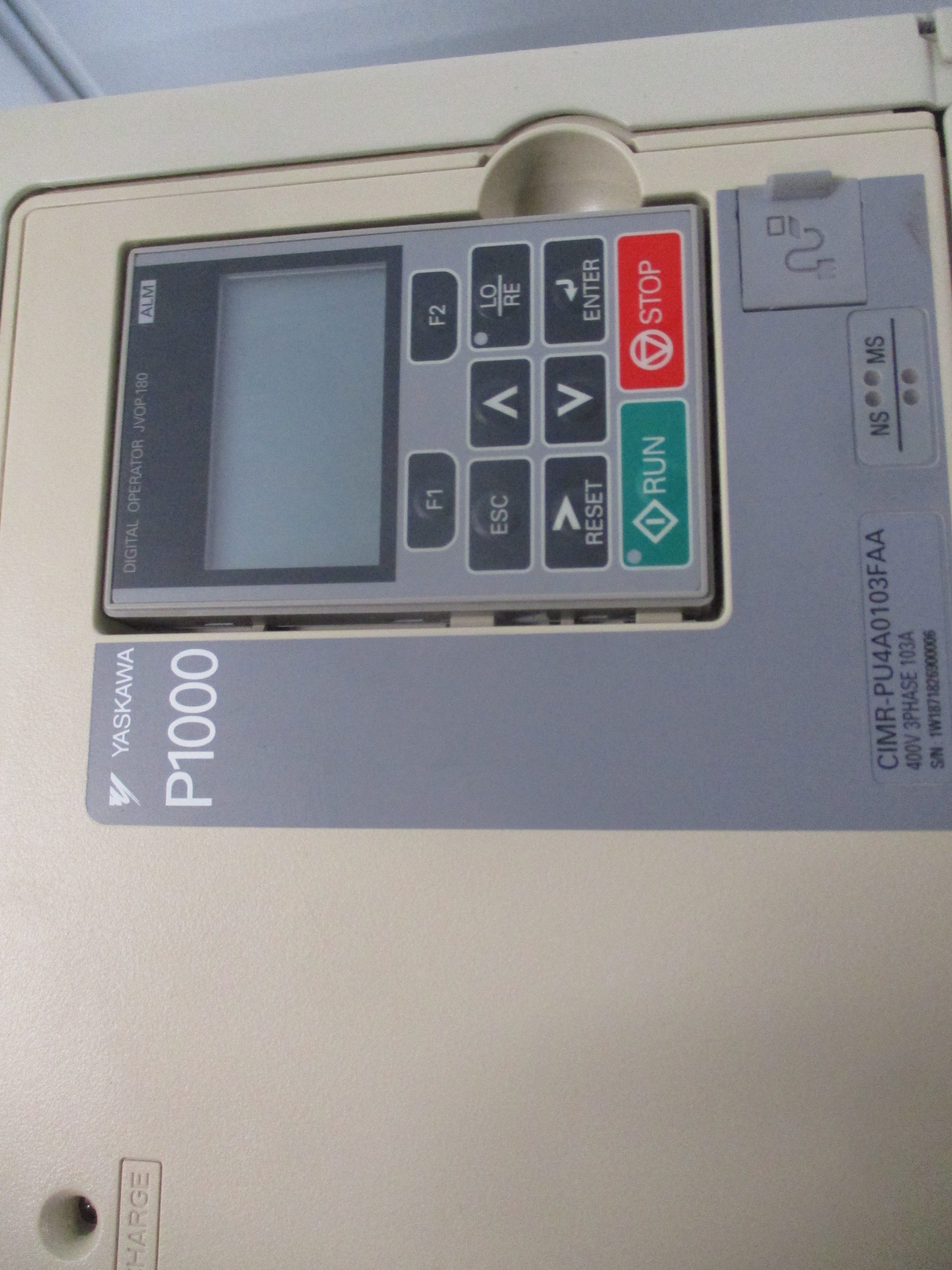 Yaskawa P1000 AC Drive CIMR-PU4A0103FAA 75HP 3Ph Input: 380-480V 50/60Hz 105A