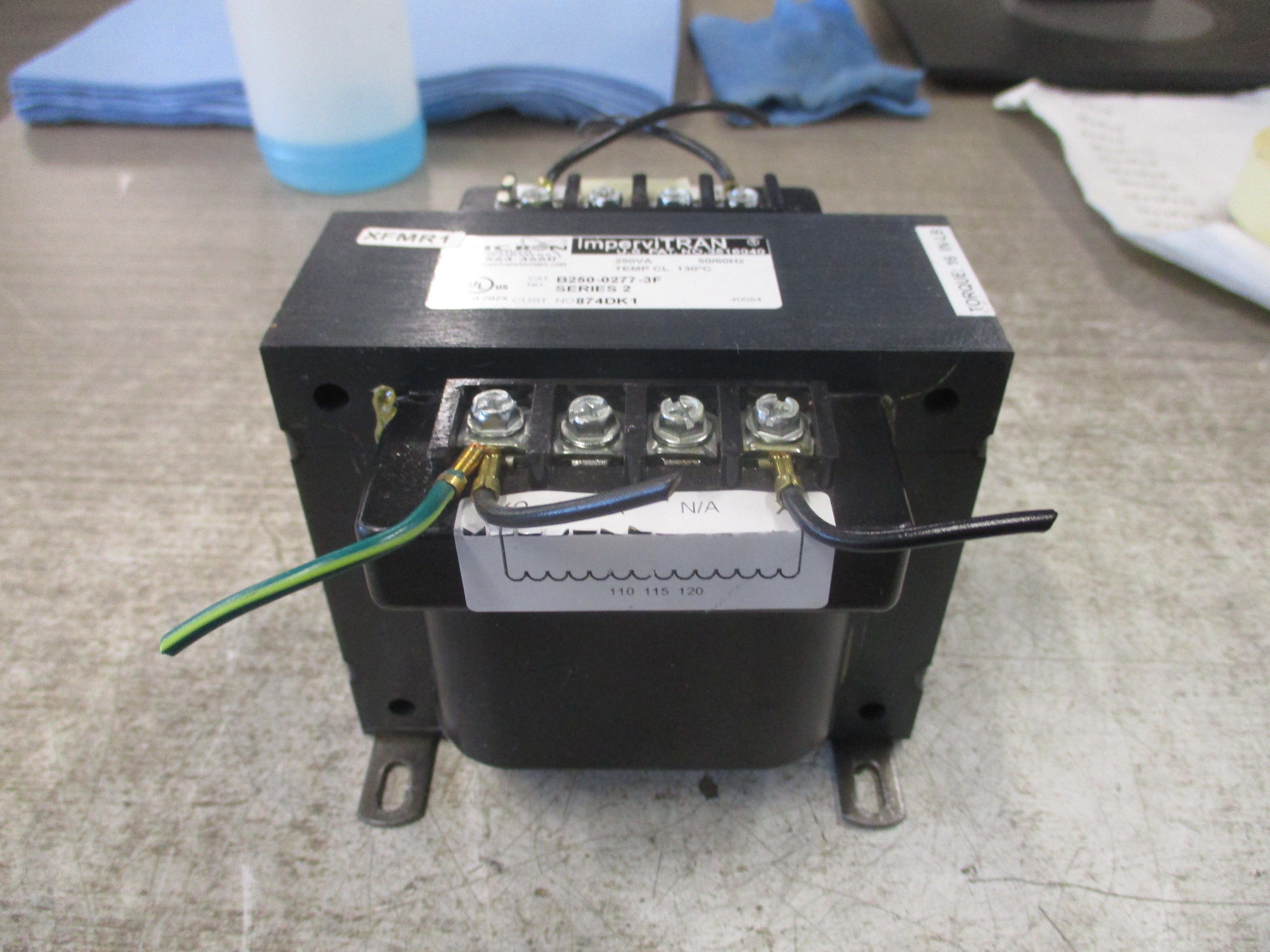 Micron ImperviTRAN Control Transformer B250-0277-3F Ser. 2 250VA Pri: 240/480V