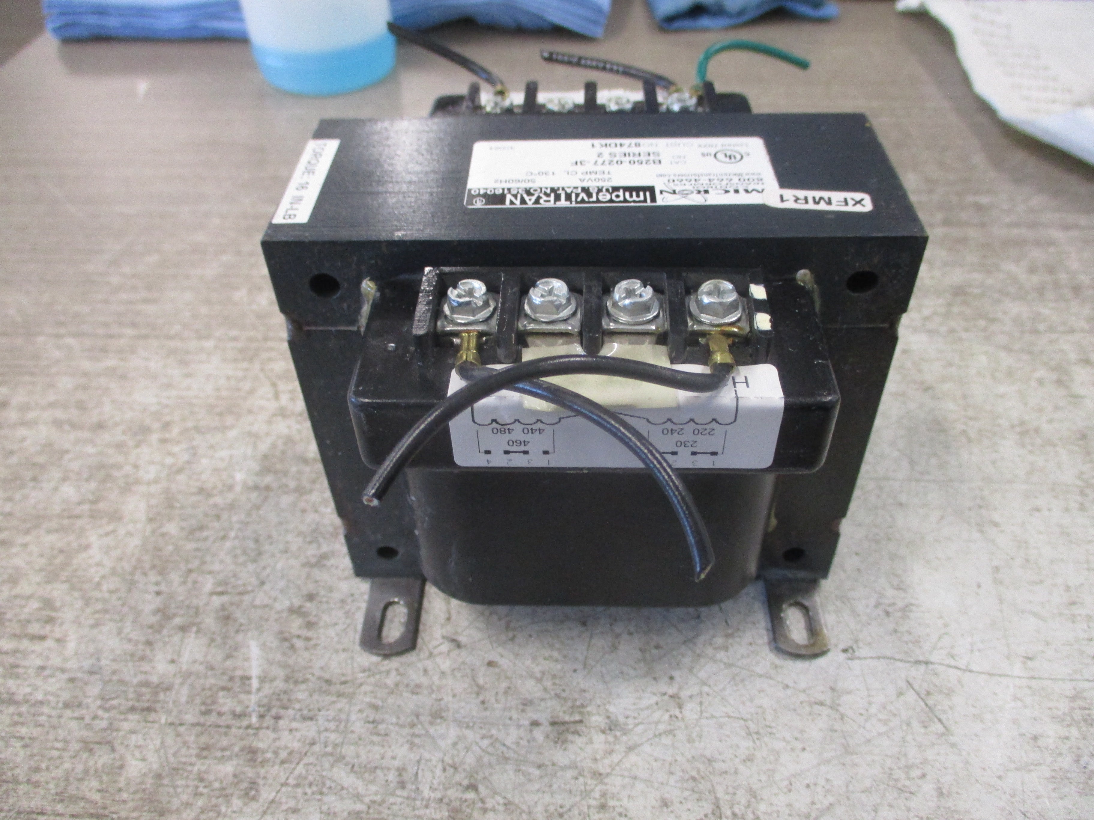 Micron ImperviTRAN Control Transformer B250-0277-3F Ser. 2 250VA Pri: 240/480V