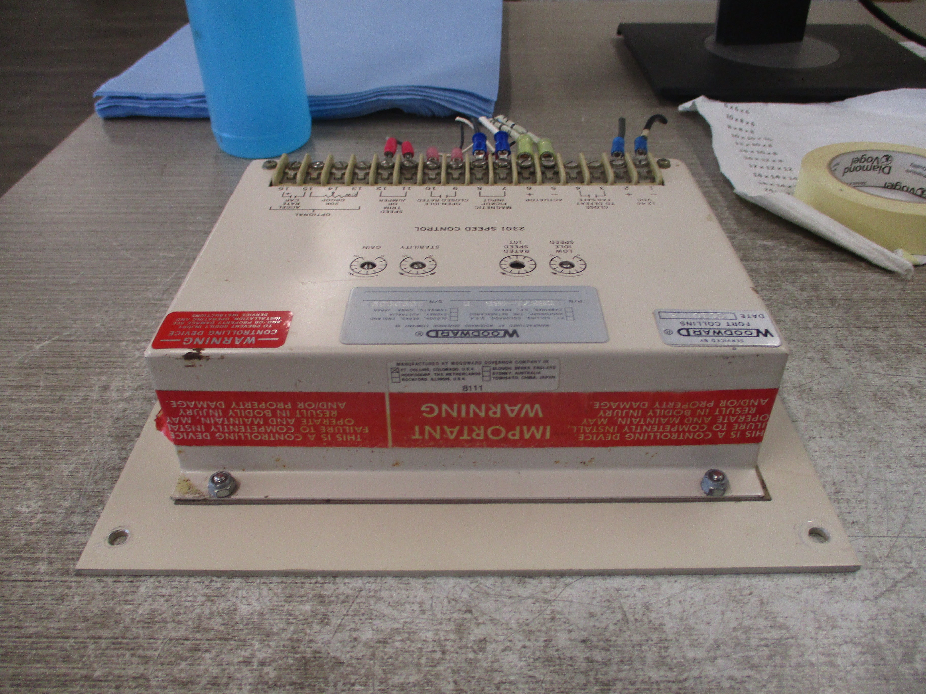 Woodward 2301 Speed Control C8271-465 D Used