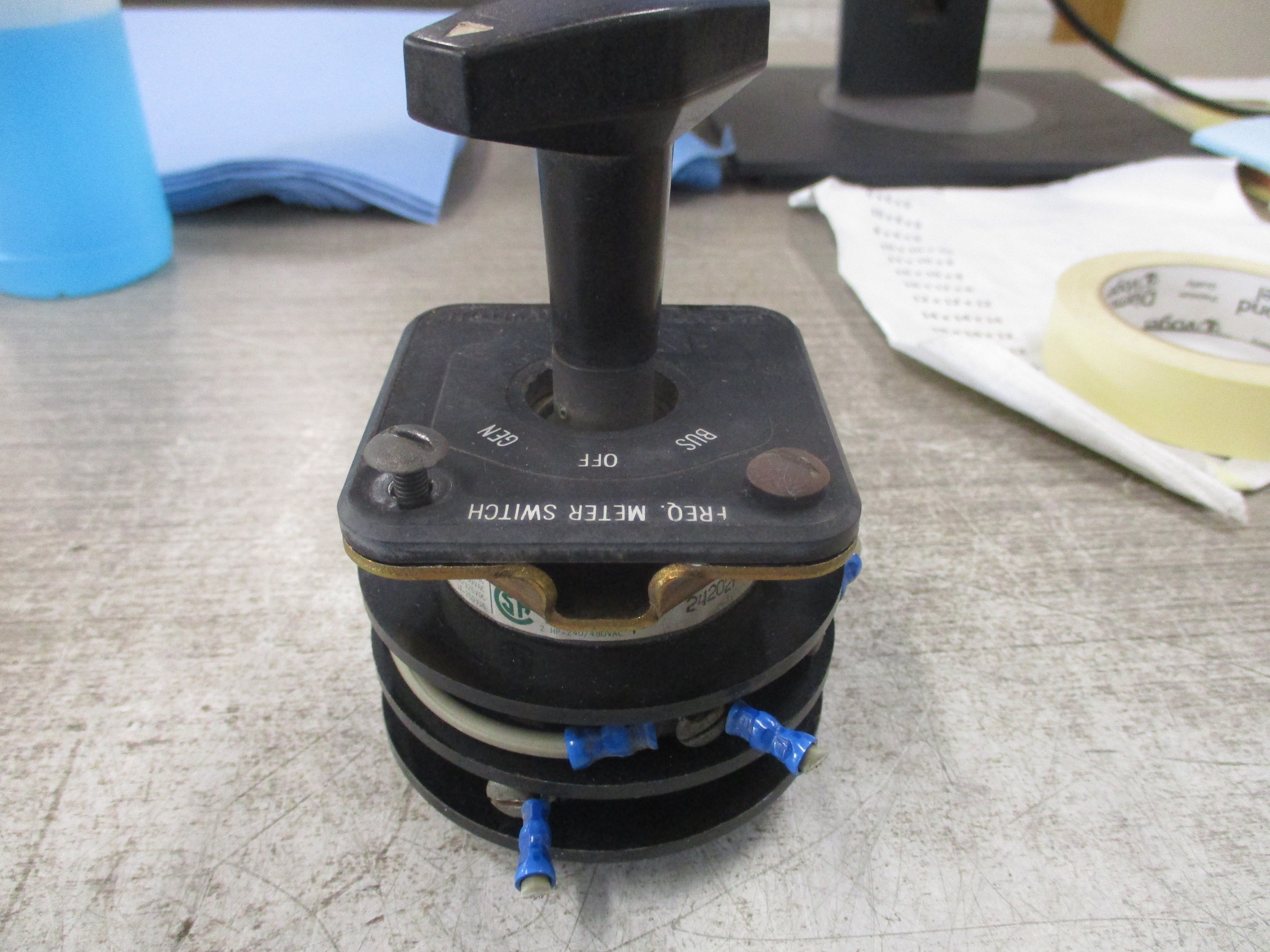 Electro Switch Series 24 Frequency Meter Rotary Switch 24202PN Used