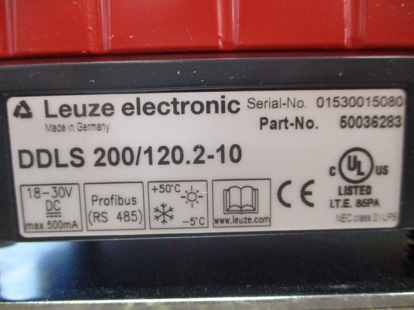 Leuze Optical Data Transmitter 50036283 DDLS 200/120.2-10 18-30VDC 500mA