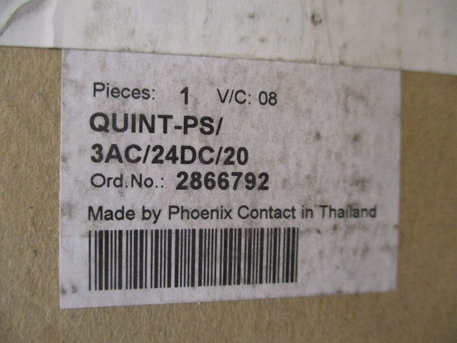 Phoenix Contact Power Supply 2866792 QUINT-PS/3AC/24DC/20 New Surplus