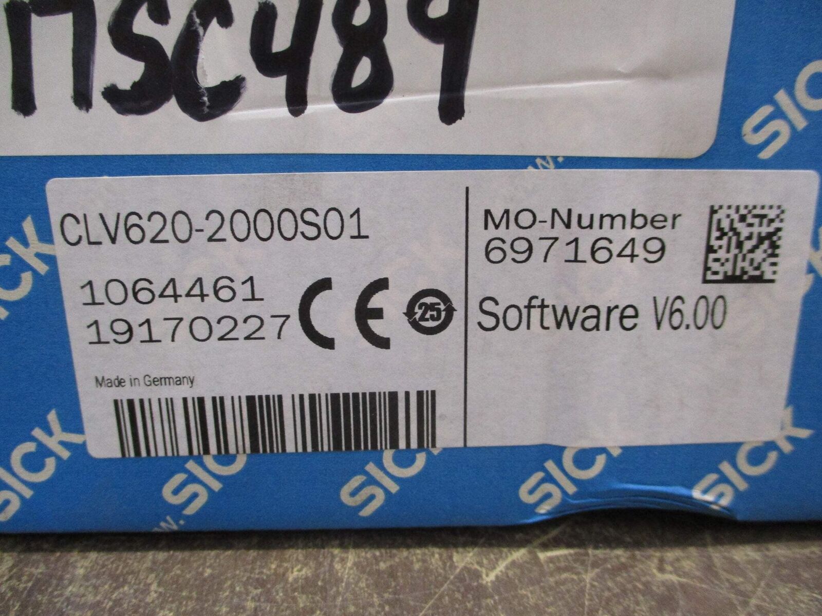 Sick Barcode Scanner CLV620-2000S01 SW V6.00 New Surplus