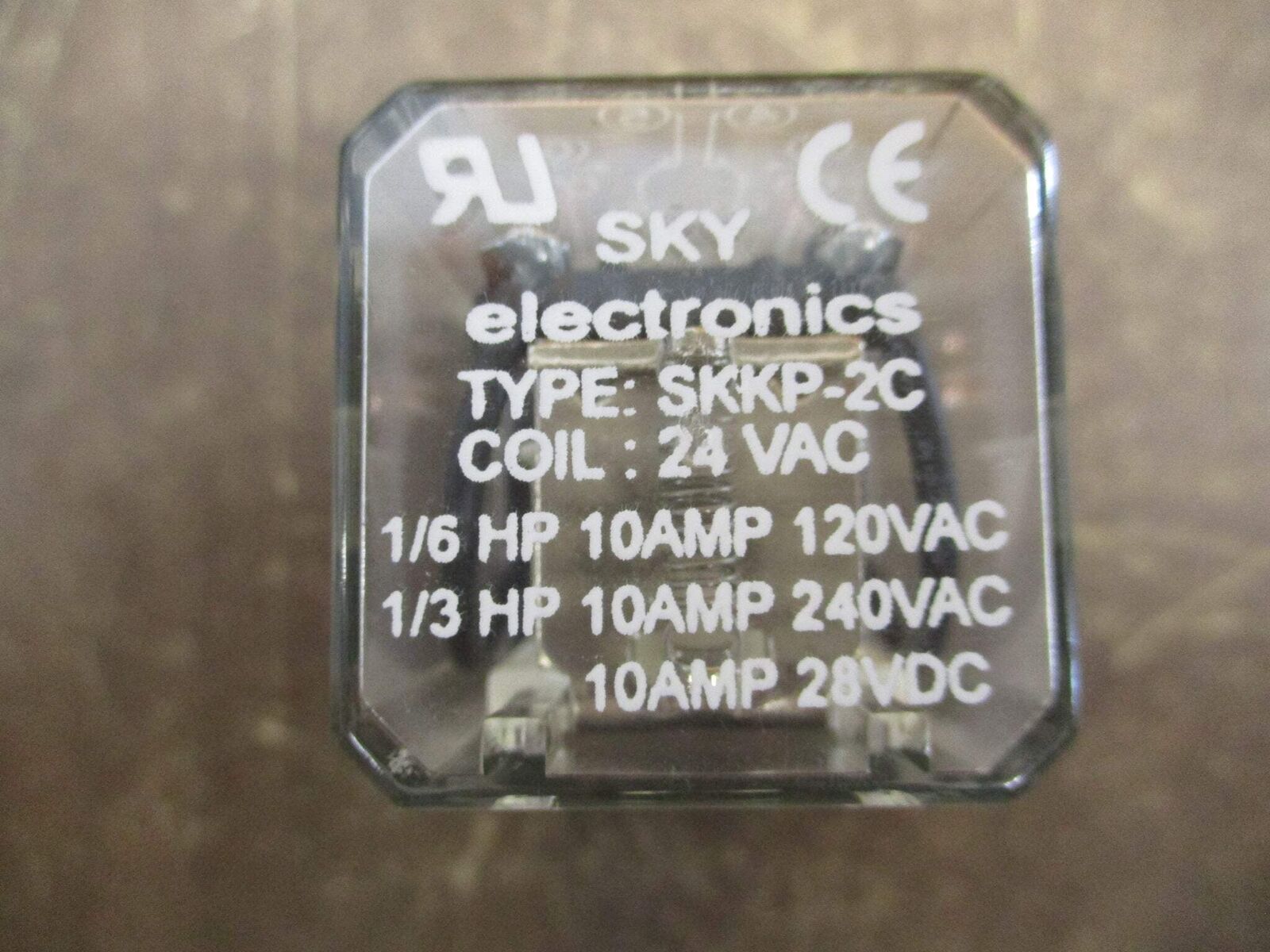 Sky Electronics Relay SKKP-2C 24V Coil w/ Base Used