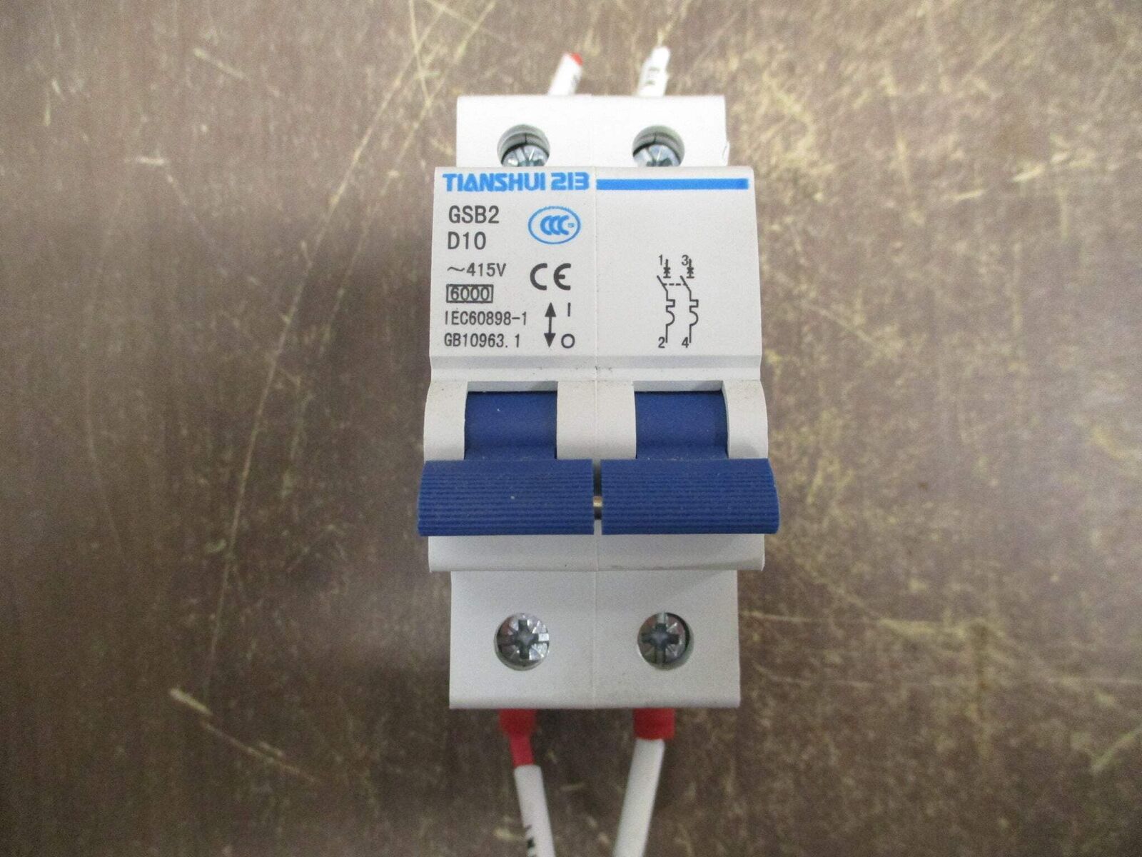 Tianshui 213 Circuit Breaker GSB2 D10 10A 415V 2P Used
