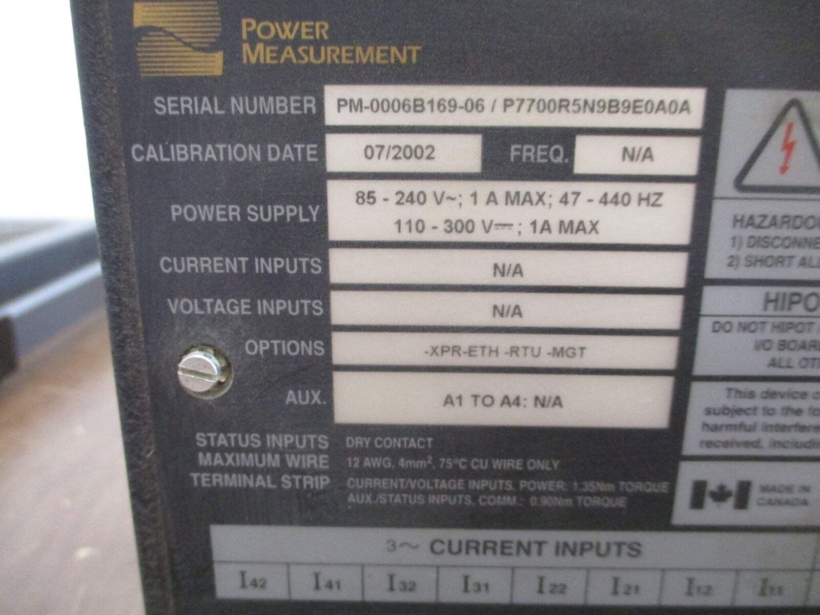 Power Measurement Xpress Card Module 7700 ION Used