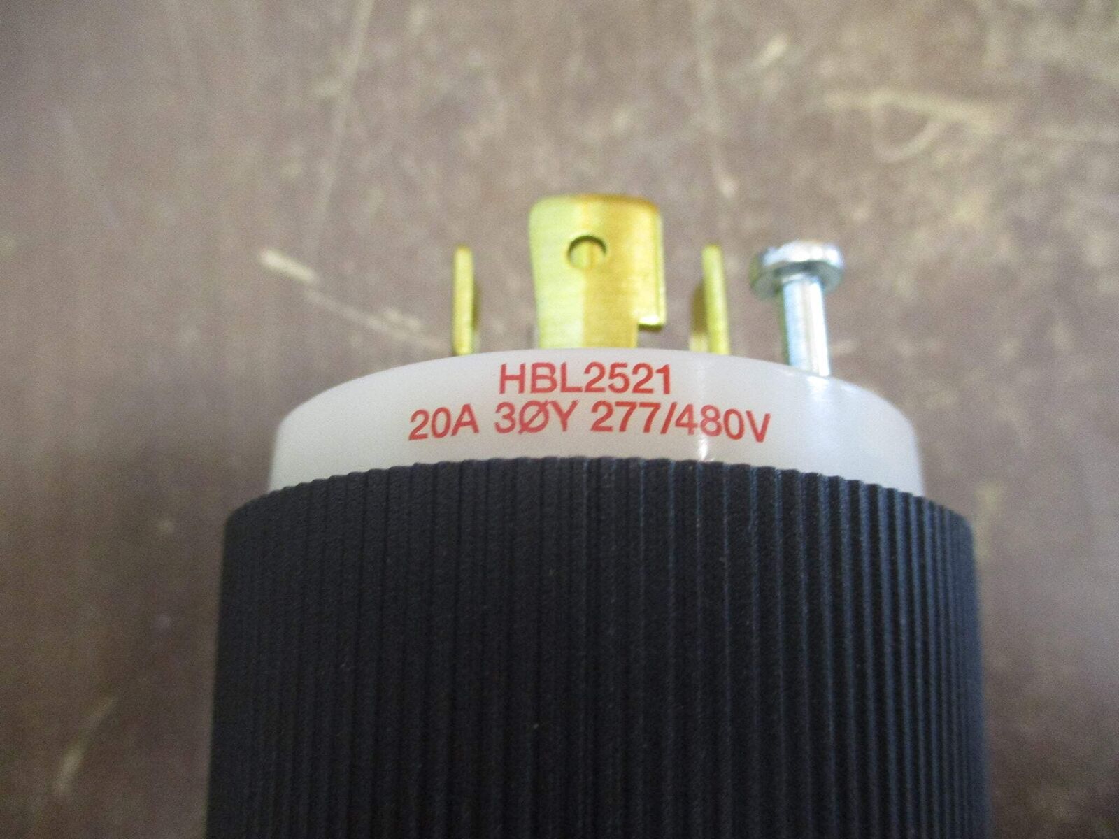 Hubbell Twist-Lock Plug HBL2521 20A 277/480V 3Ph 4P 5W New Surplus