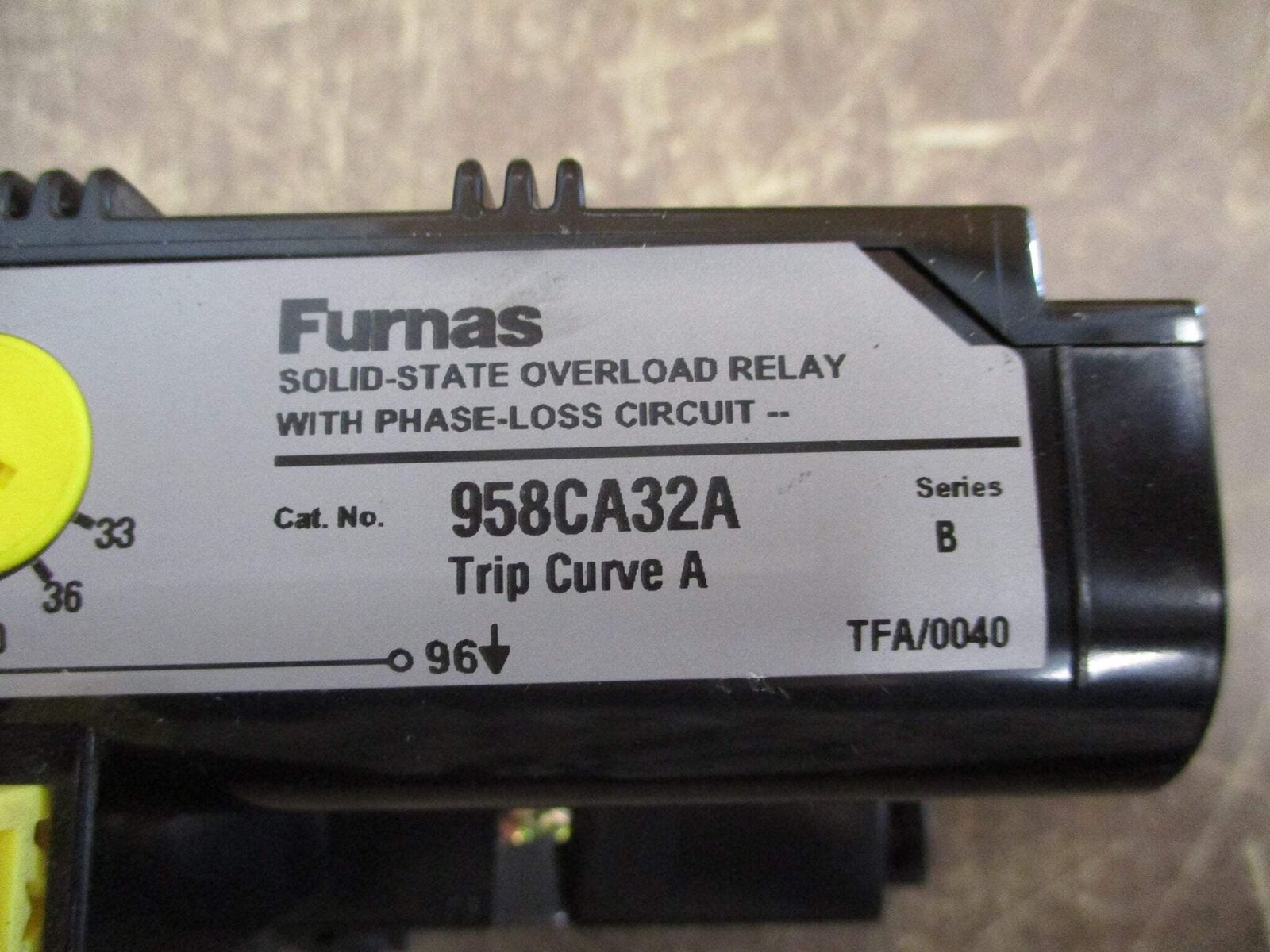 Furnas Solid State Overload 958CA32A Ser. B Range: 33-66A Used