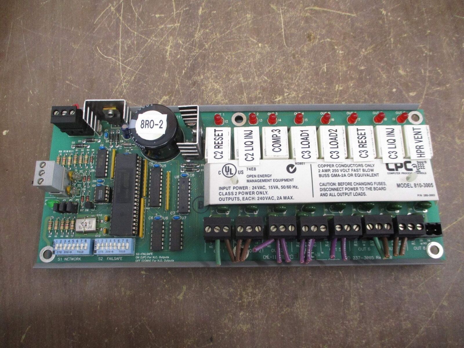 CPC 8RO Board 237-3005 Rev. 1.0 Used
