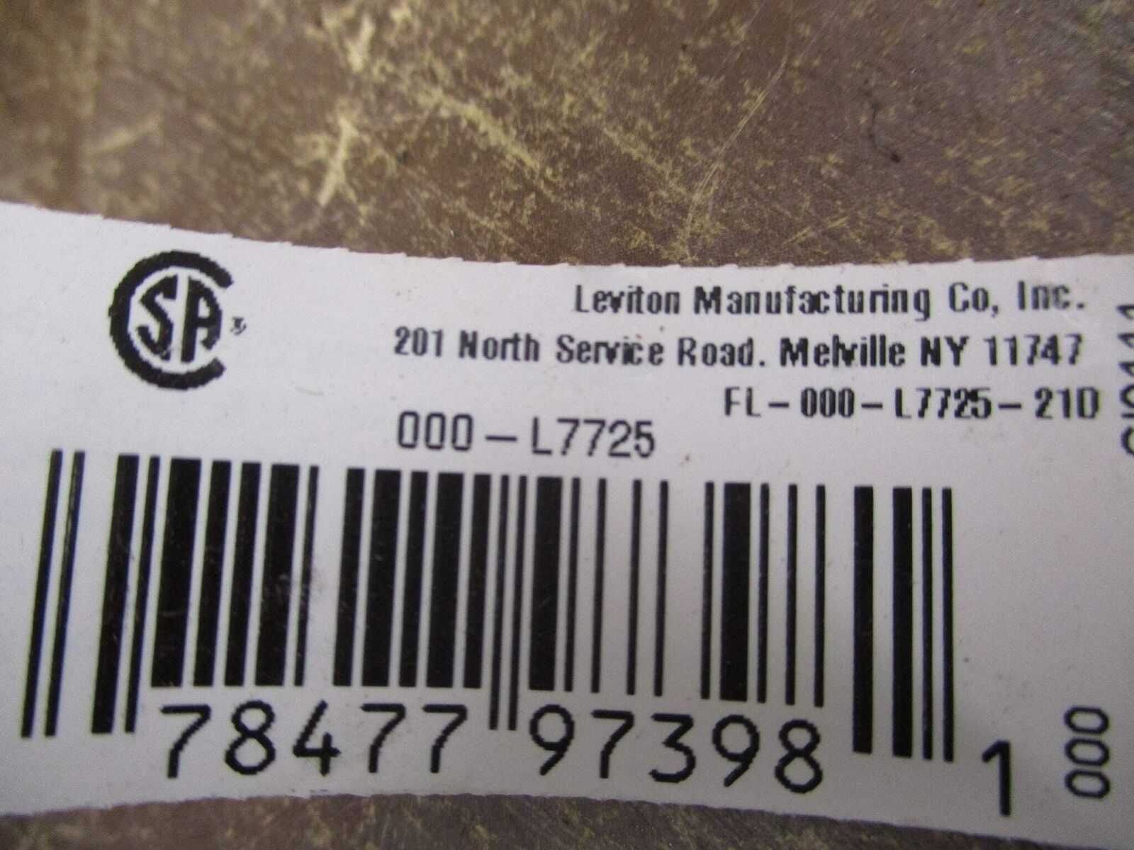 Leviton Deluxe Cord Grip L7725 Size: 1 1/4" *No Box* New Surplus