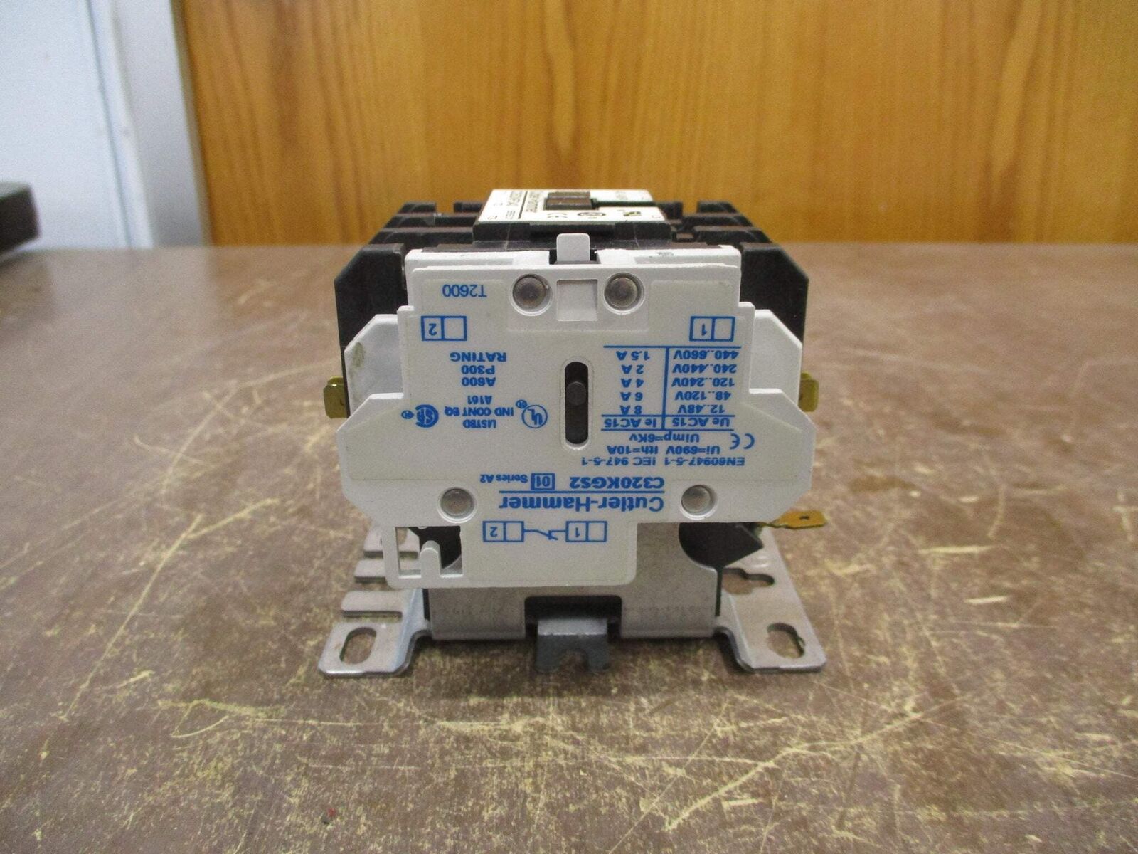 Cutler-Hammer Contactor C25DNF340 Ser. C1 120V Coil 40A w/ Aux Contact Used