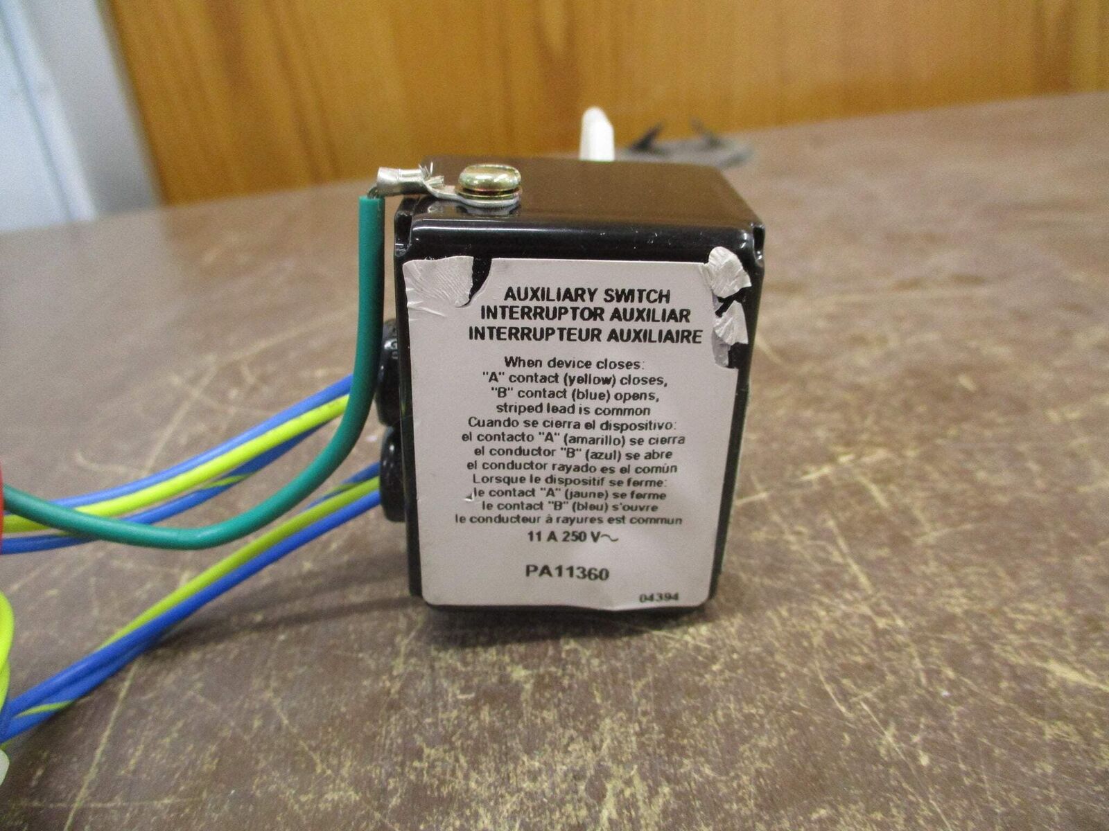 Square D Auxiliary Switch PA11360 11A 250V Used