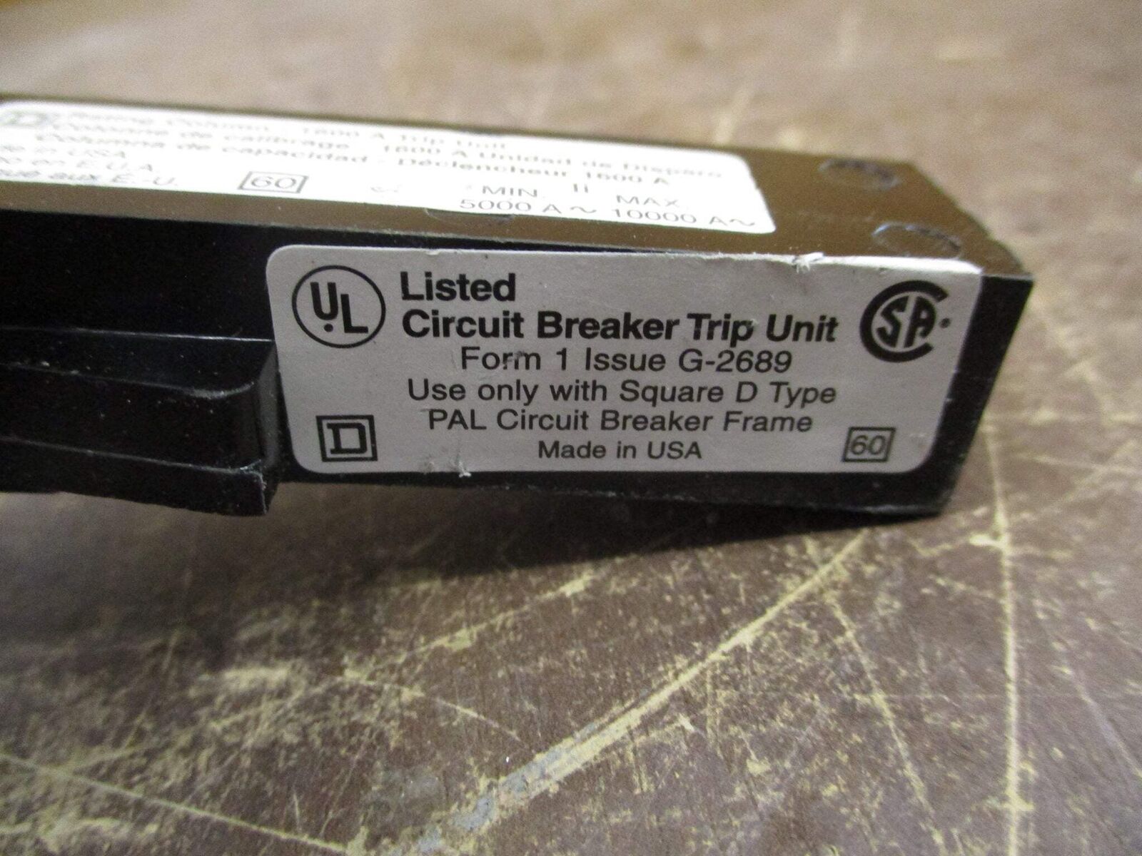 Square D Rating Column PA31600RC 1600A Trip Unit *Set of 3* Used