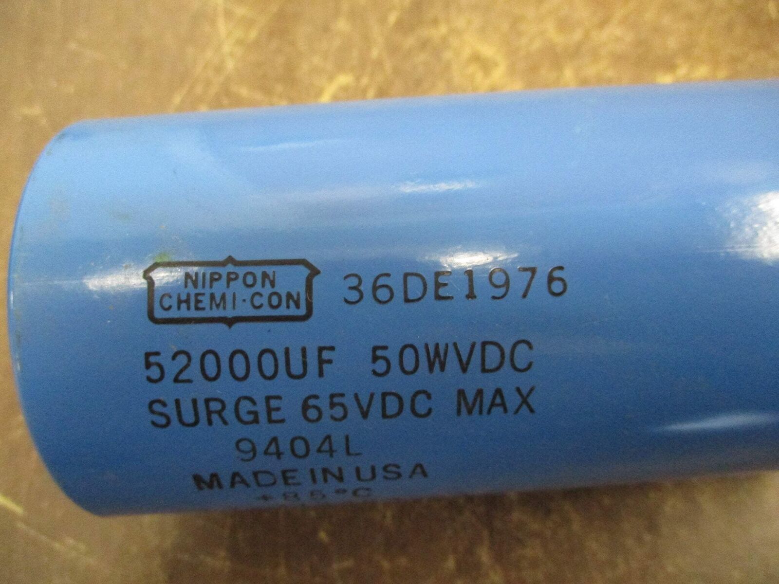 Nippon Chemi-Con Capacitor 36DE1976 52000uF 50VDC Used