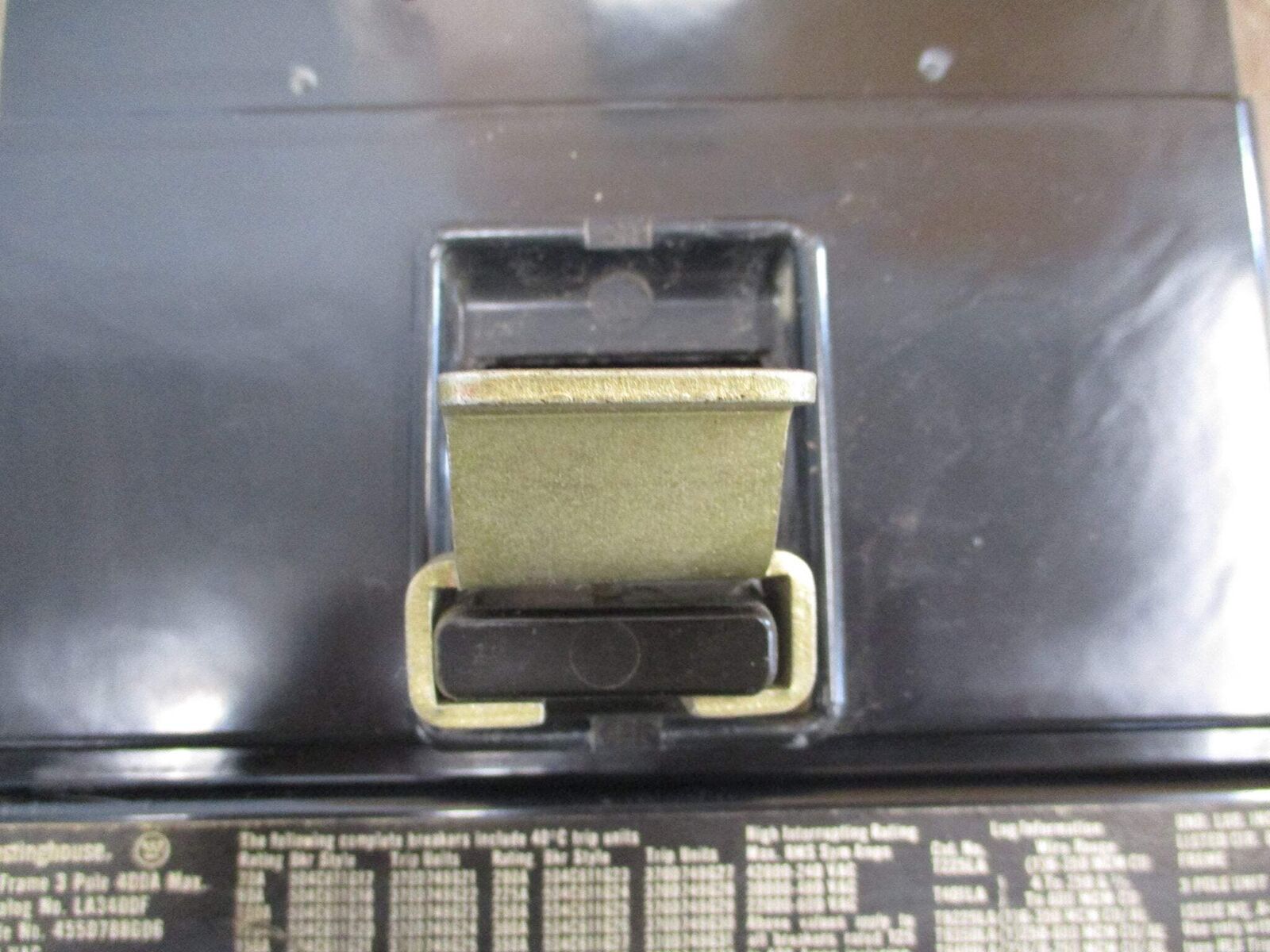 Westinghouse Circuit Breaker LA3400F 125A Trip 600V 3P Used