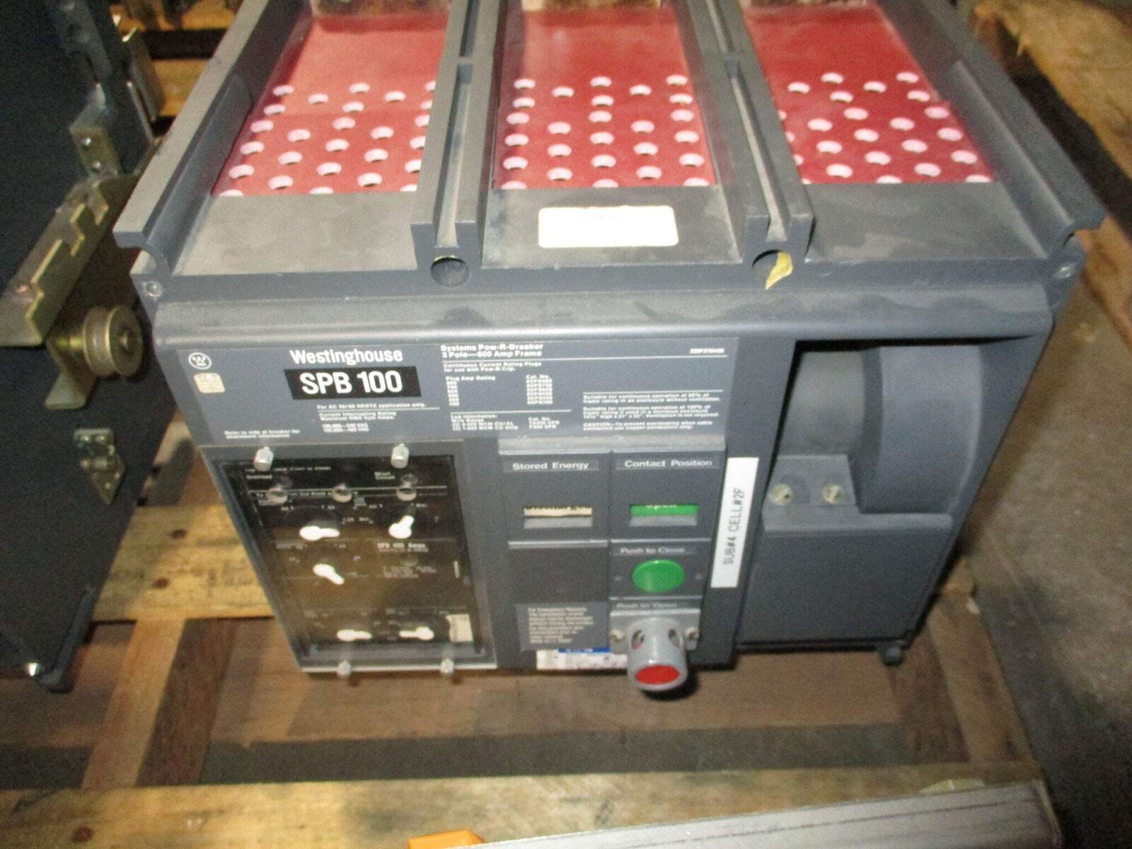 Westinghouse Circuit Breaker SPB 100 800A Frame 400A Plug 50/60Hz 3P Used