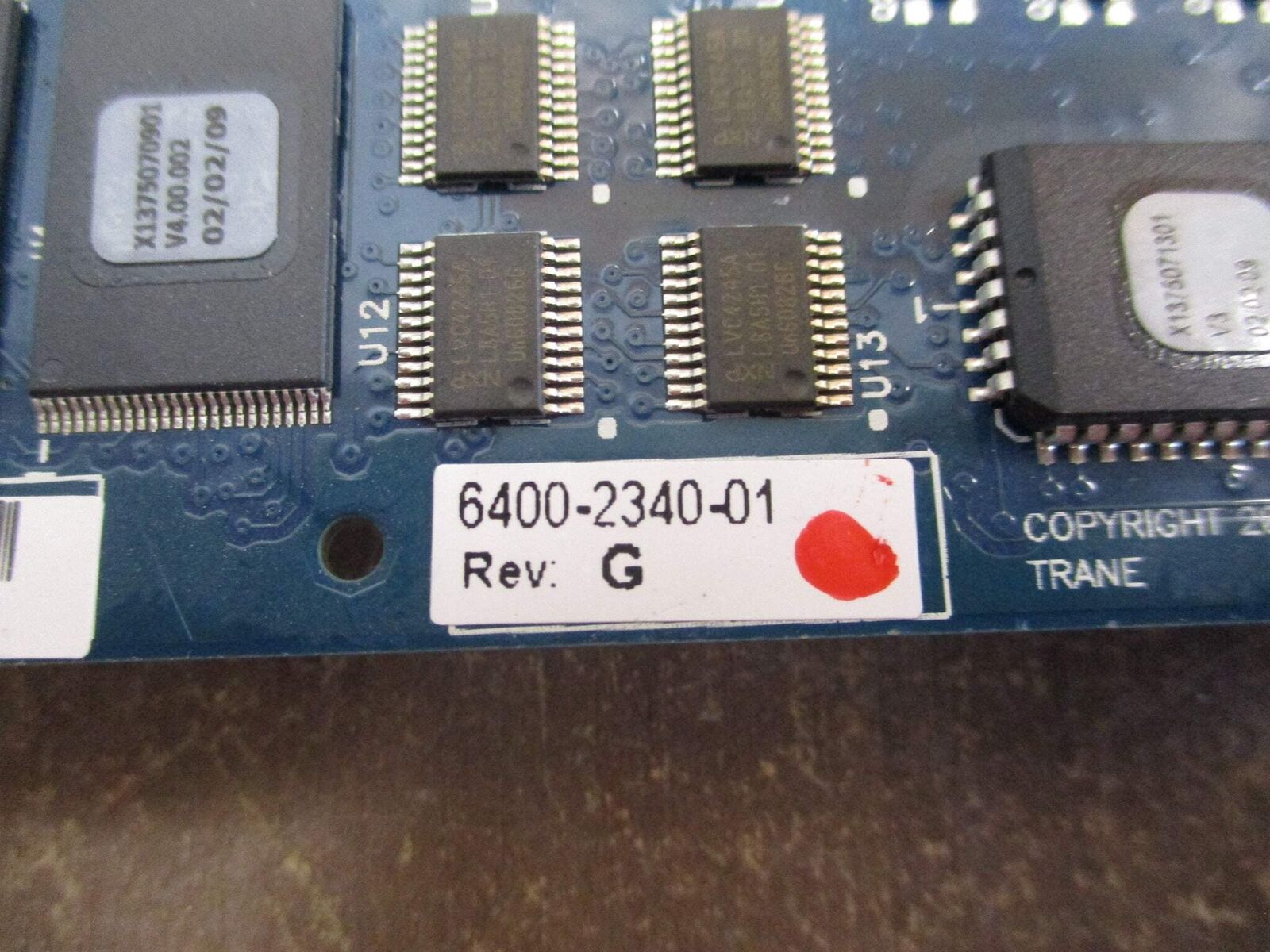 Trane Tracer Control Board 6400-2340-01 Rev. G Used