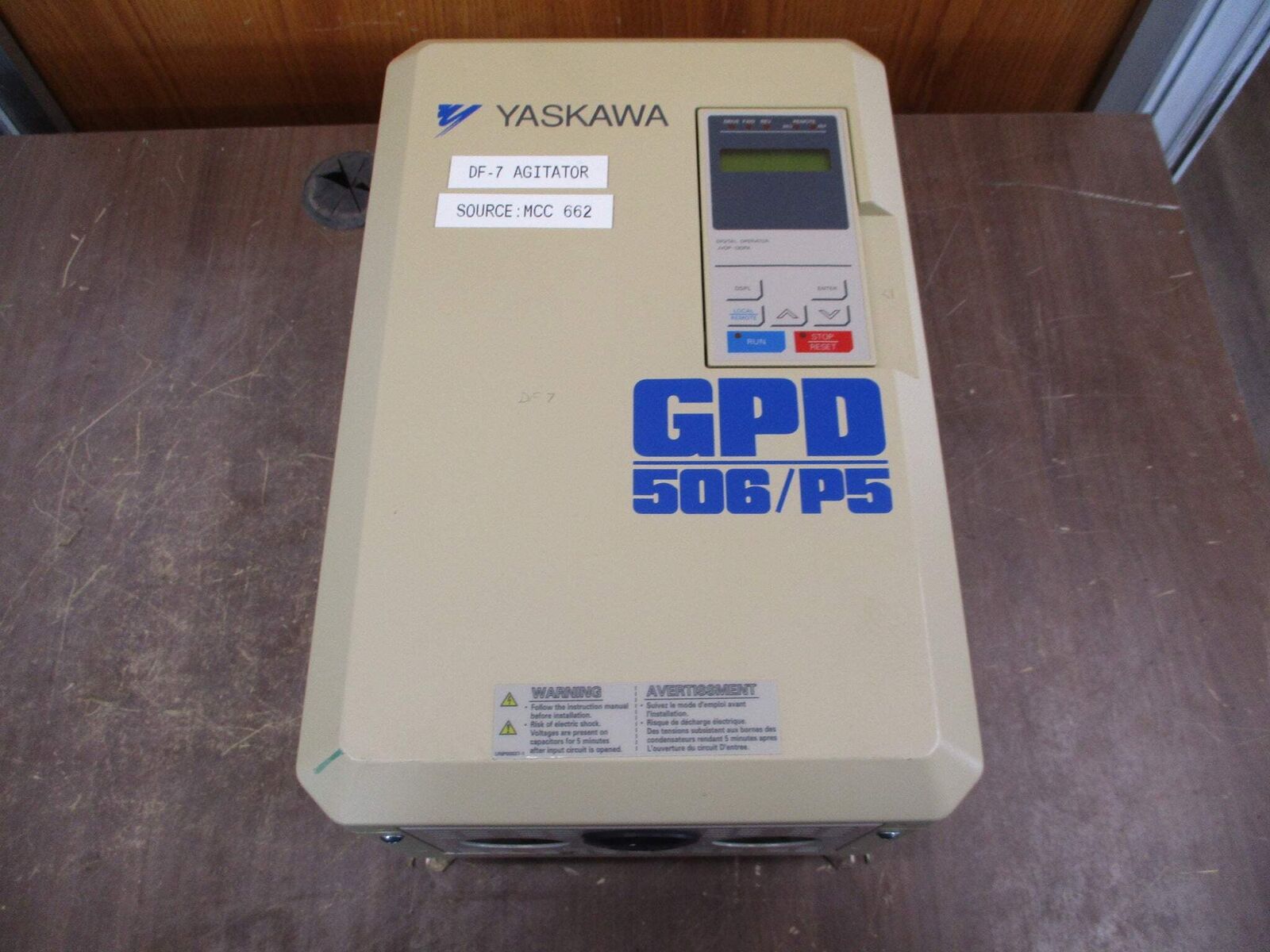 Yaskawa GPD 506/P5 AC Drive CIMR-P5M4011 20HP 3Ph w/ Keypad Used
