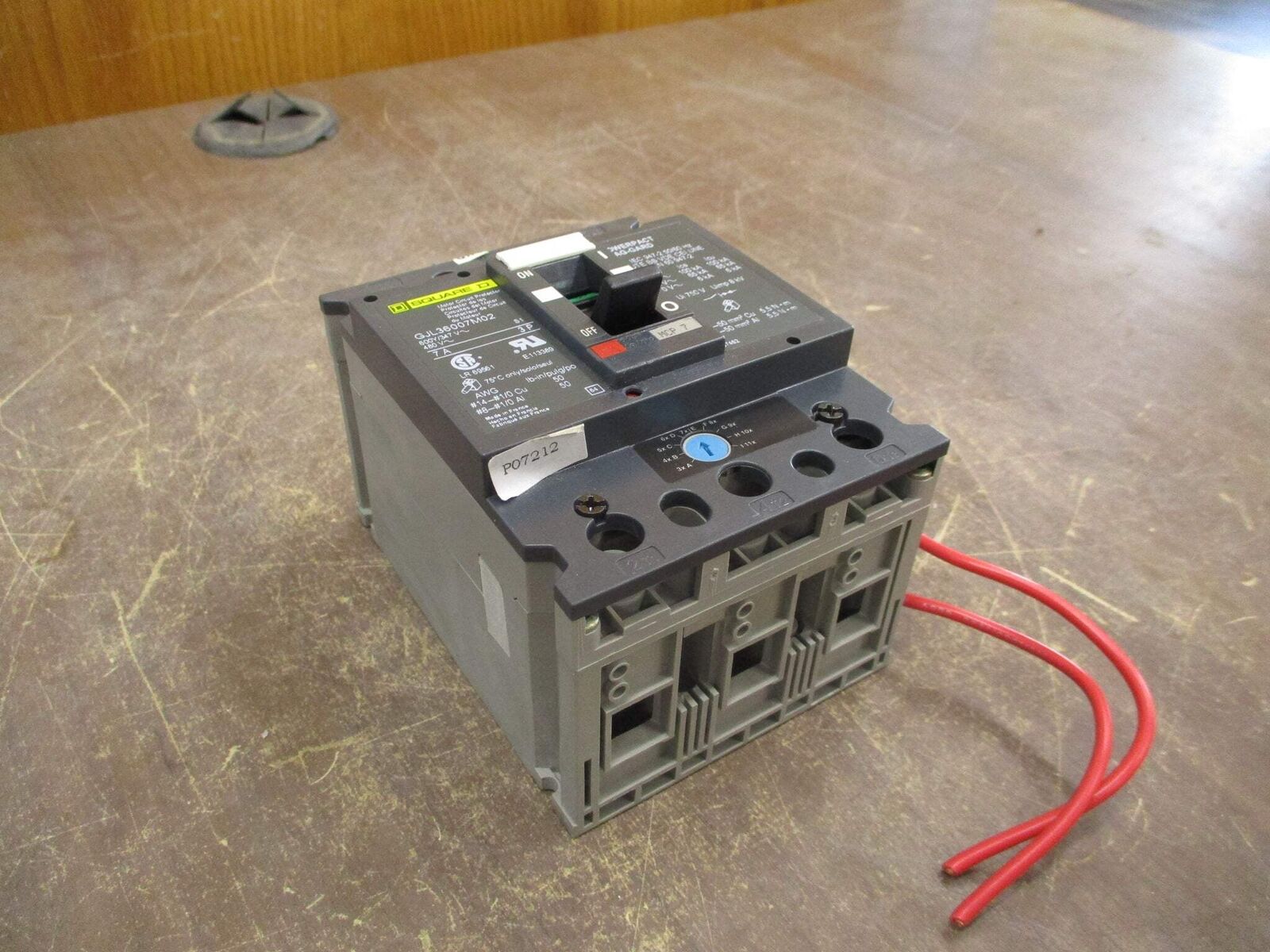 Square D Circuit Breaker GJL36007M02 7A 600Y/347/480V 3P Used