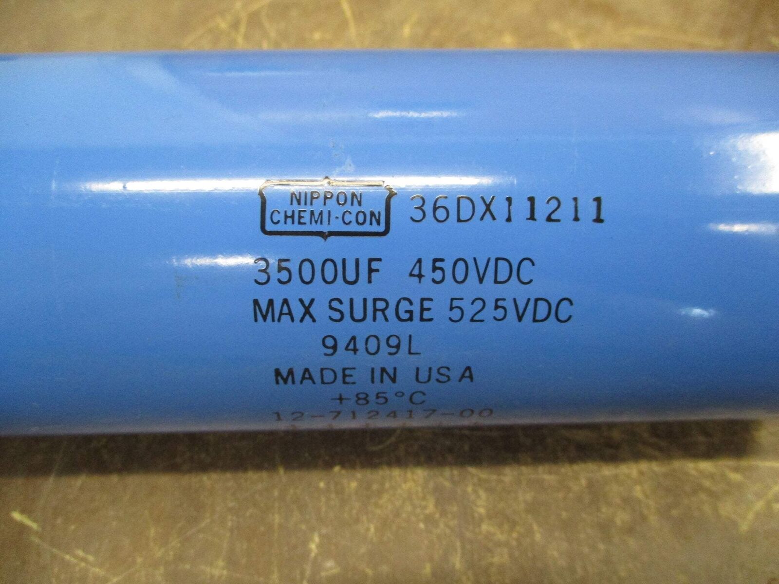 Nippon Chemi-Con Capacitor 36DX11211 3500uF 450VDC Used