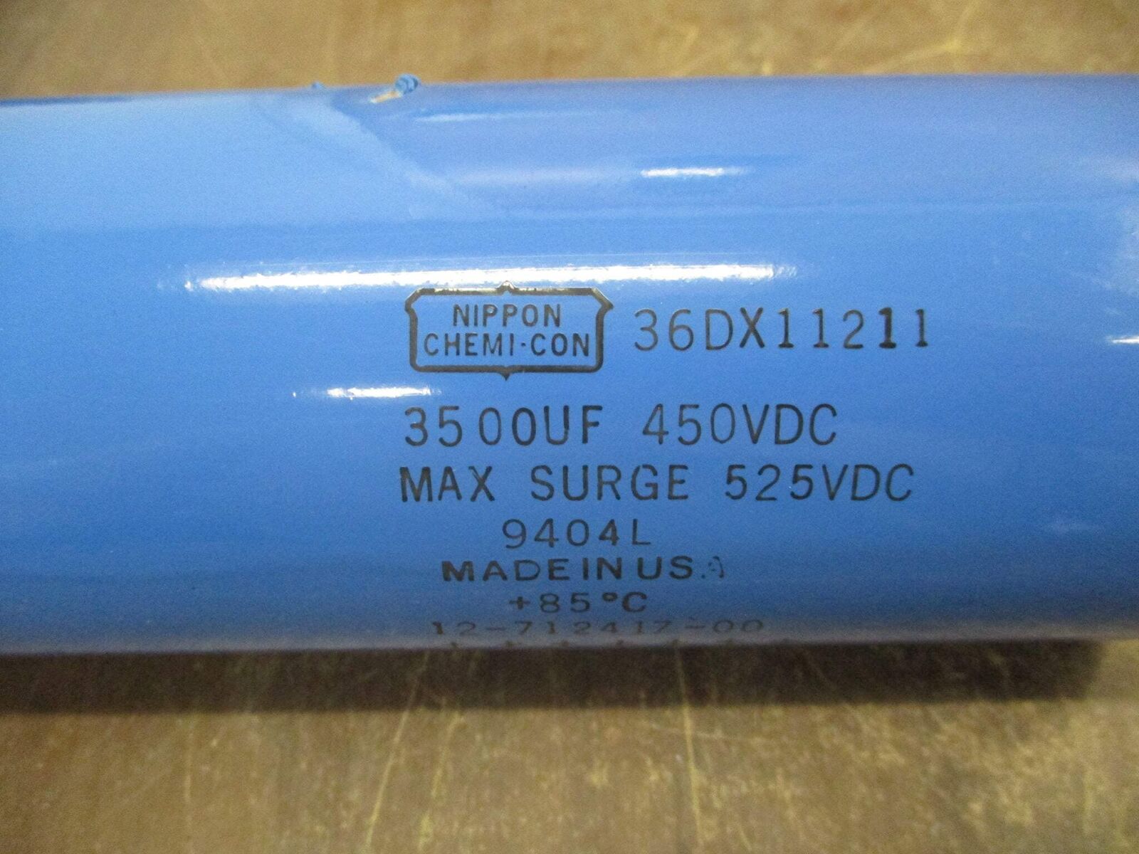 Nippon Chemi-Con Capacitor 36DX11211 3500 uF 450VDC Used