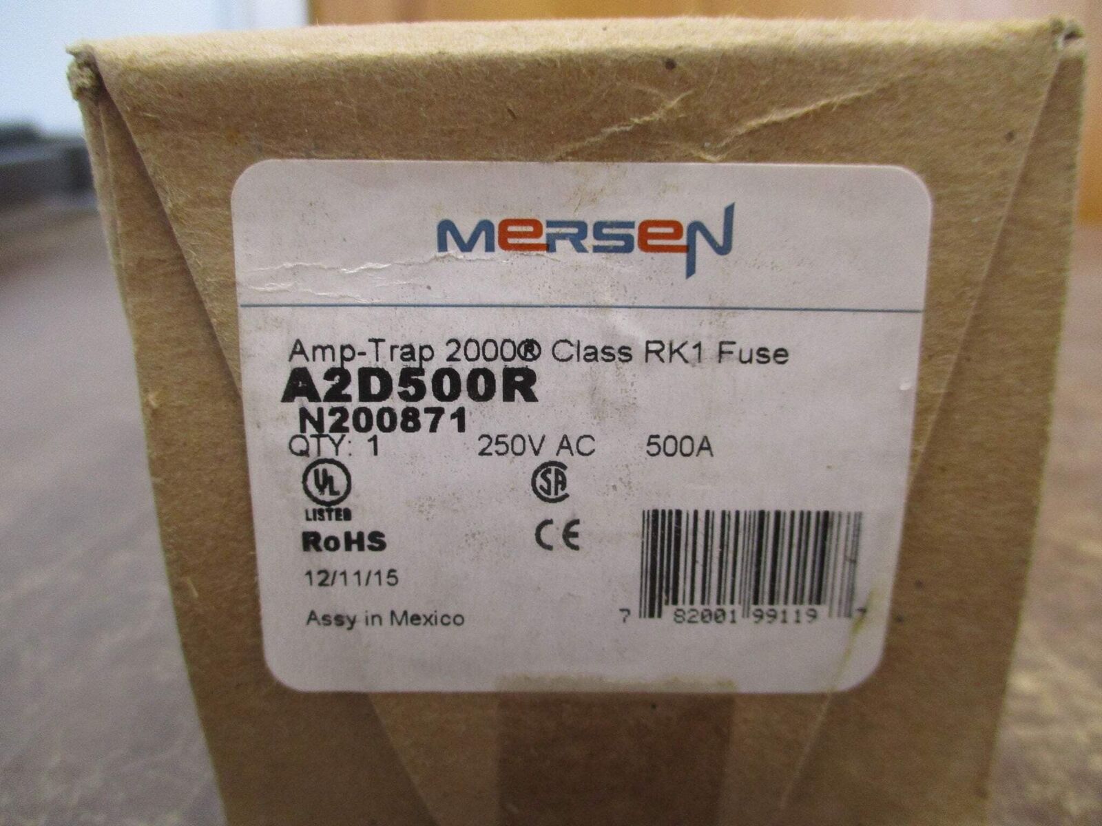 Mersen Amp-Trap 2000 Fuse A2D500R 500A 250V New Surplus