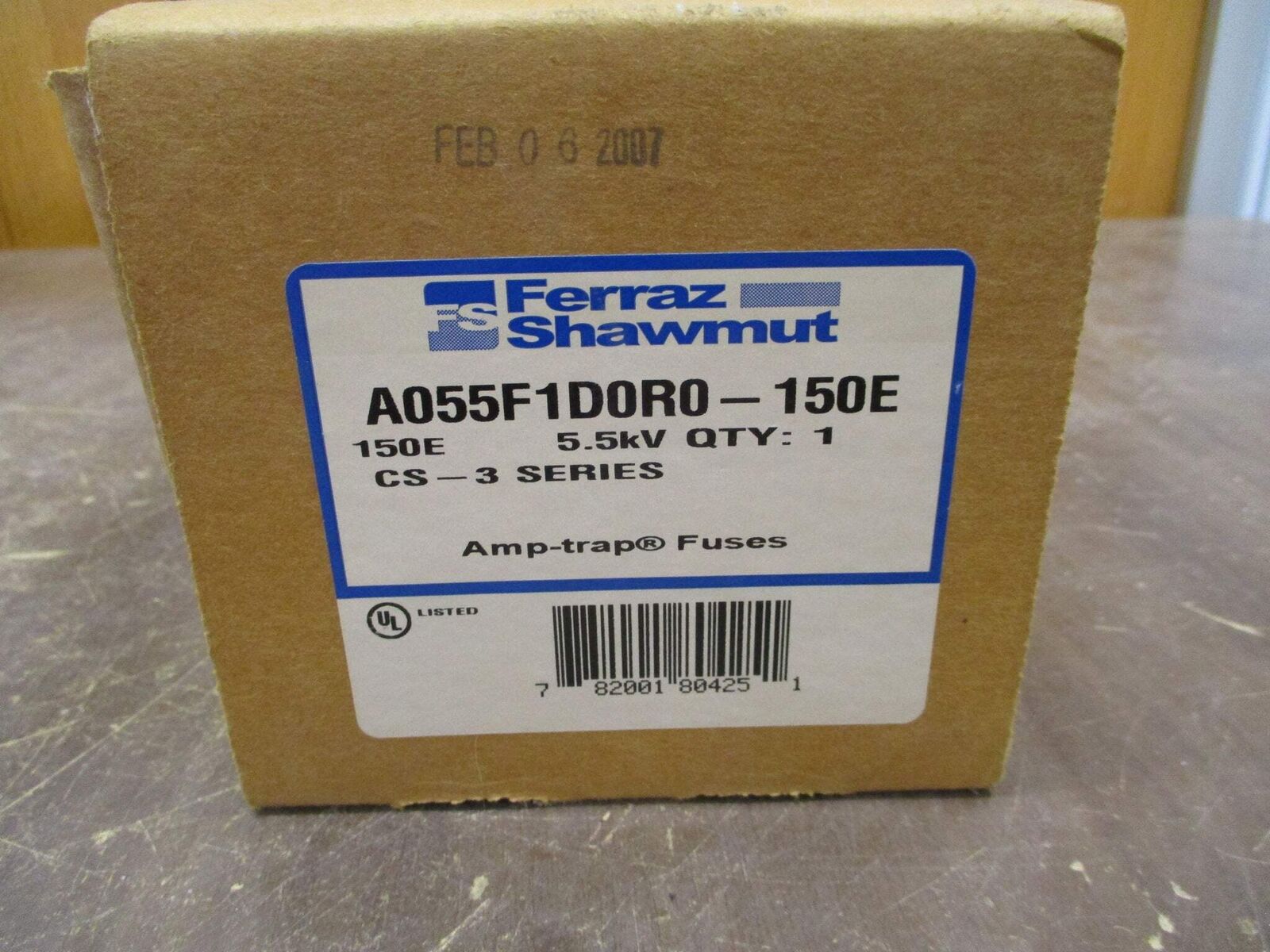 Ferraz Shawmut CS-3 Amp-Trap Fuse A055F1D0R0-150E 5.5kV 150E New Surplus