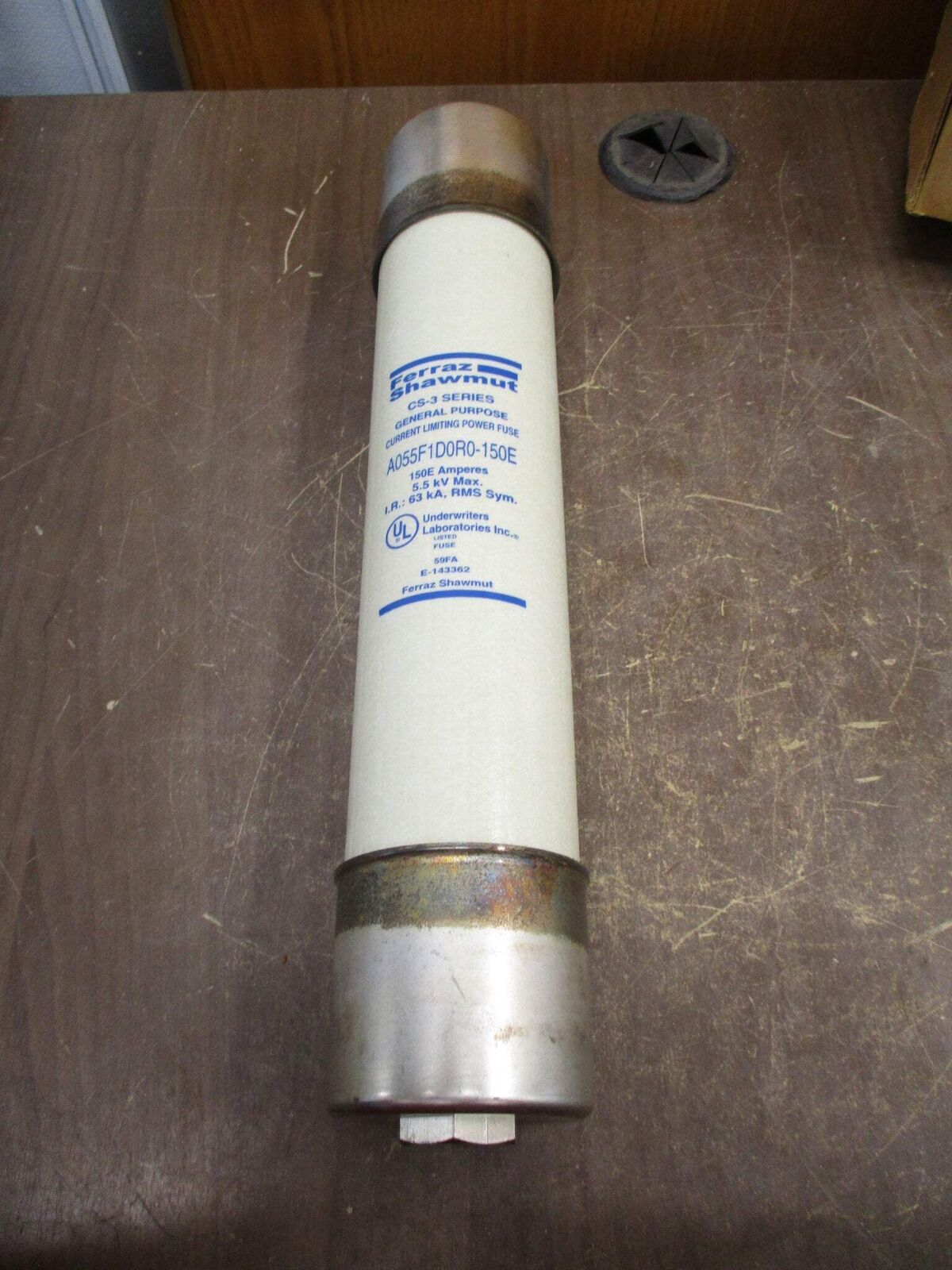 Ferraz Shawmut CS-3 Amp-Trap Fuse A055F1D0R0-150E 5.5kV 150E New Surplus