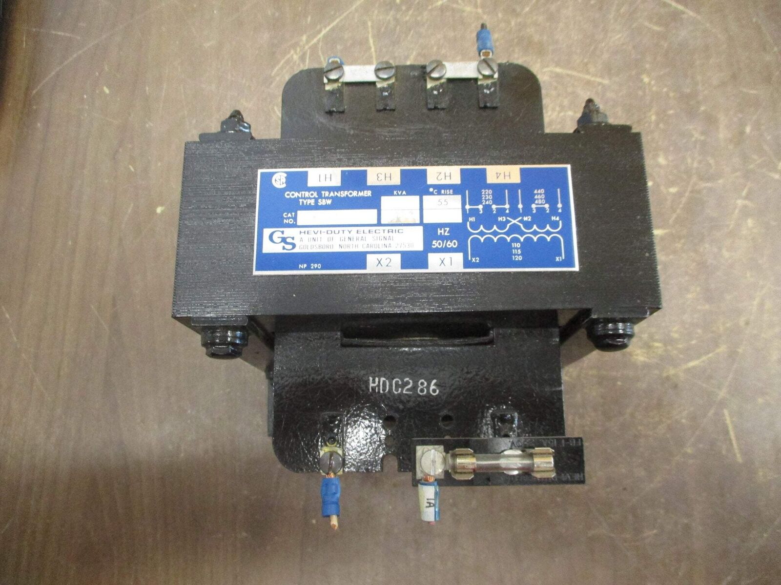 Hevi-Duty Control Transformer W750 0.750kVA Pri: 240/480V Sec: 120V 50/60Hz Used