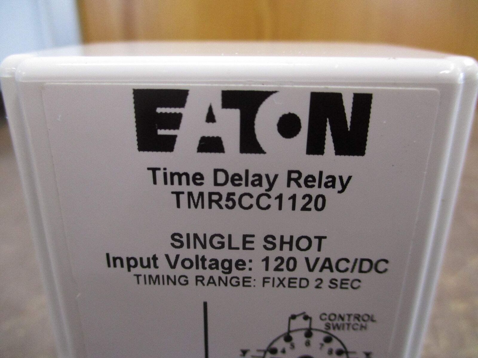 Eaton Time Delay Relay TMR5CC1120 120V AC/DC Delay: Fixed 2 Sec. w/ Base Used
