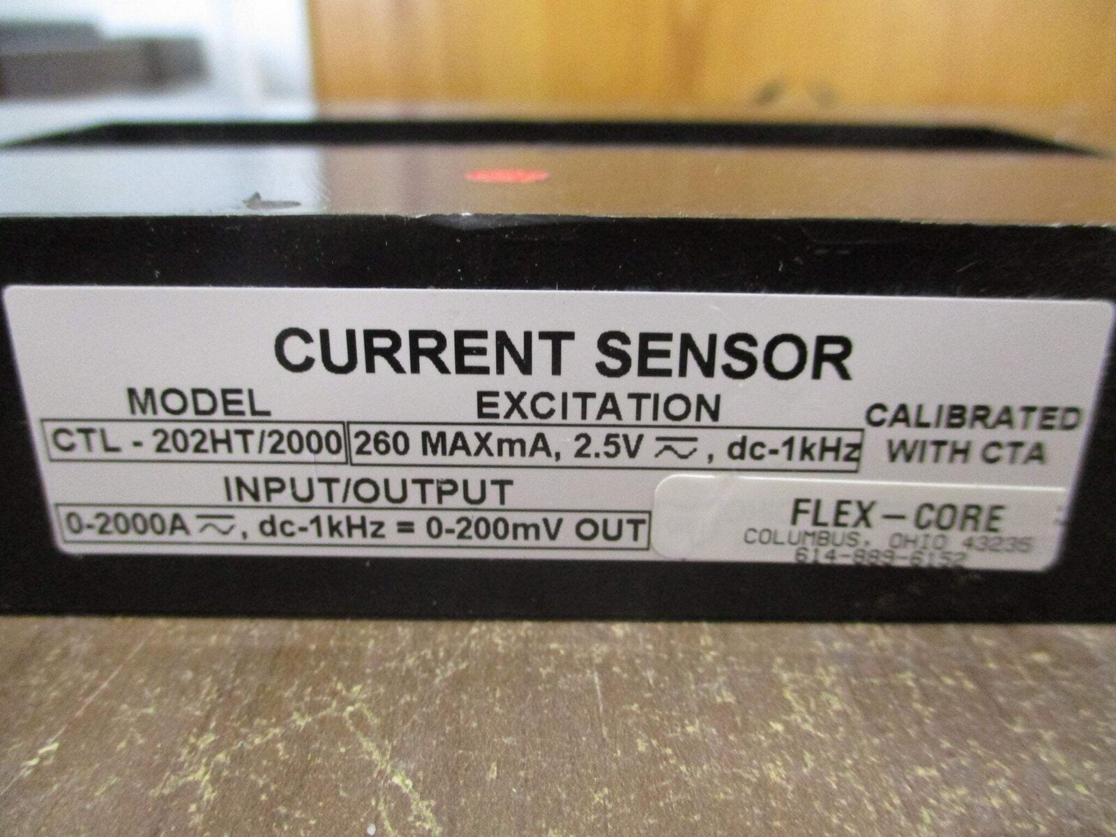 Flex-Core Current Sensor CTL-202HT/2000 0-2000A Input 0-200mV Output Used