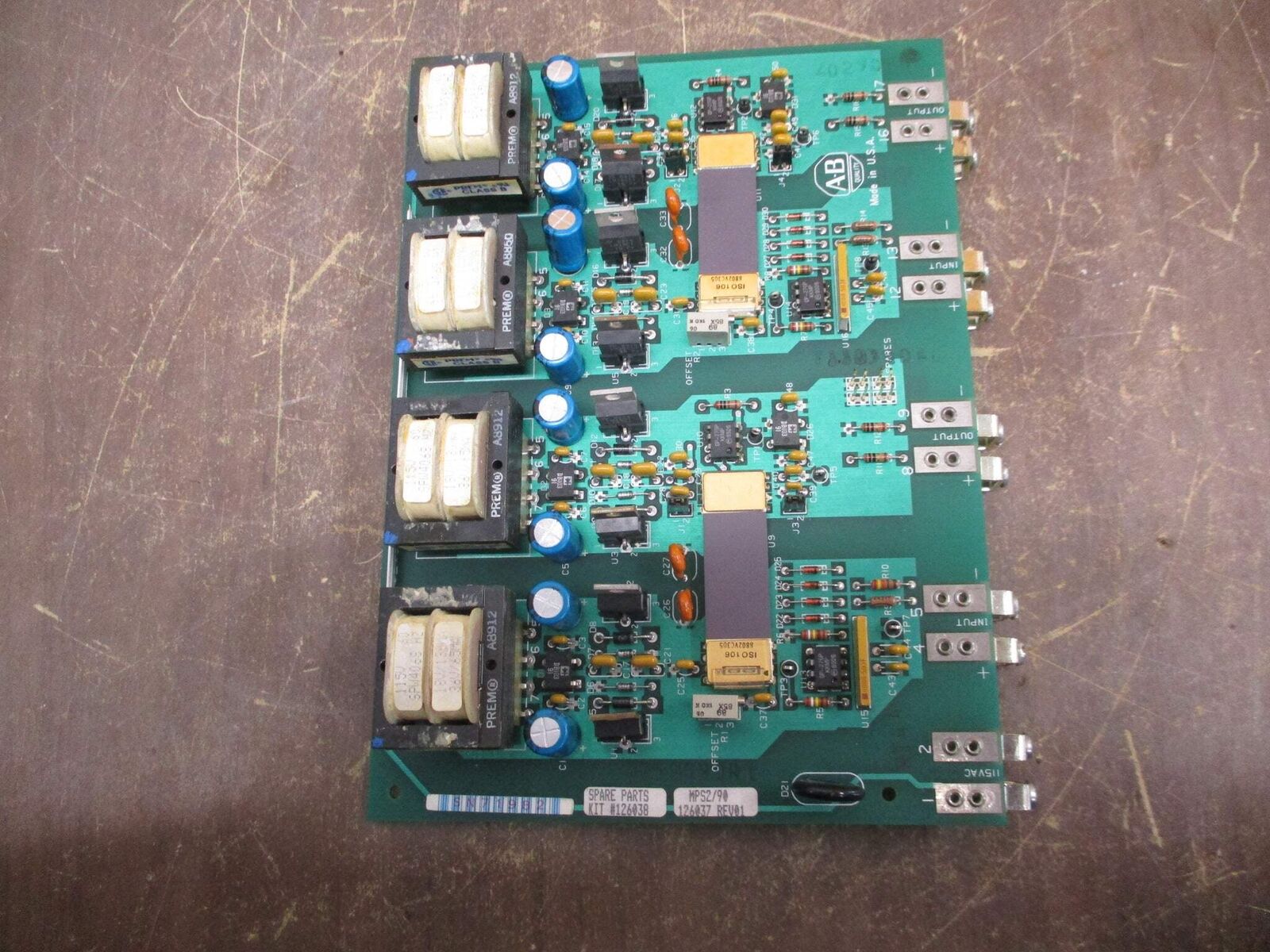 Allen-Bradley MPS2/90 Control Board 126037 Rev. 01 Used