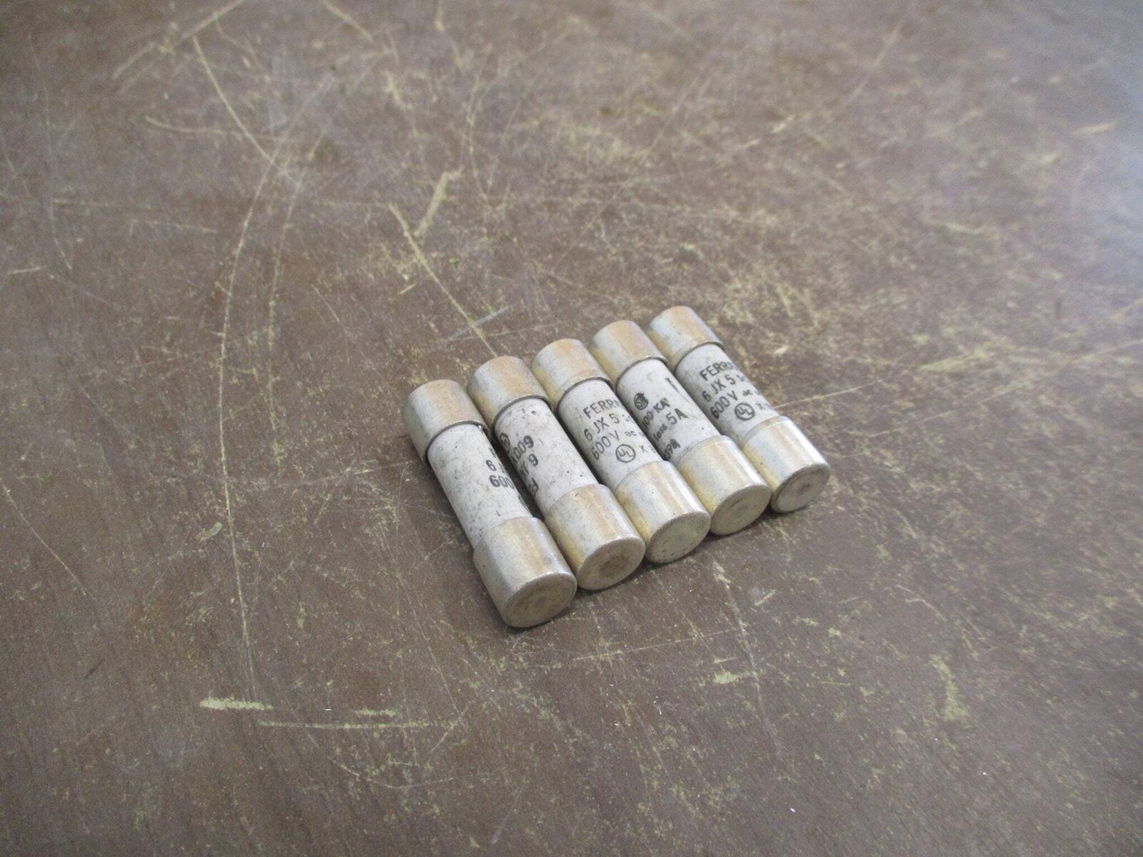 Ferraz Fuse 6JX5SC 5A 600V 100kA *Lot of 5* Used