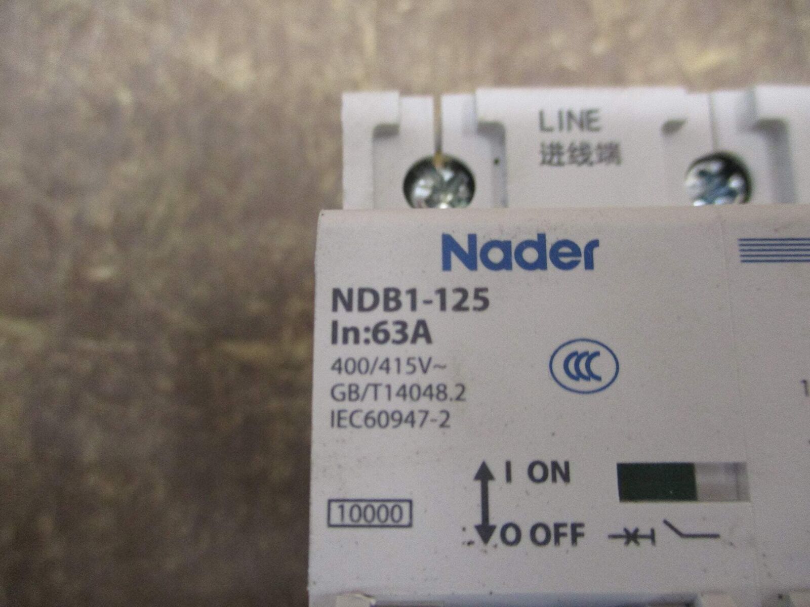 Nadar Circuit Breaker NDB1-125 63A 400/415V 2P Used