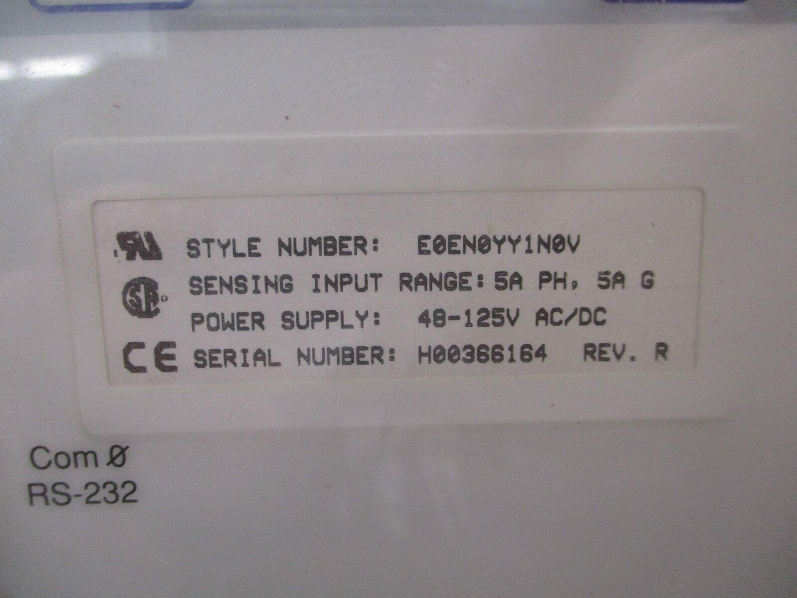 Basler BE1-CDS Current Differential System E0EN0YY1N0V 48-125V AC/DC Used