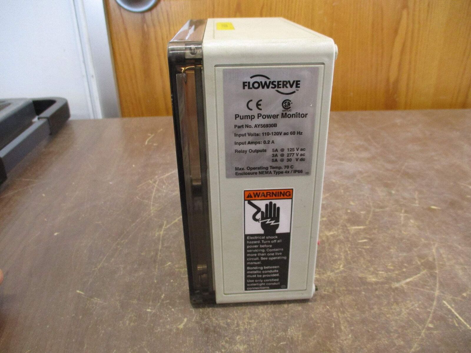 Flowserve Pump Power Monitor AY56930B 110-120V 60Hz Used