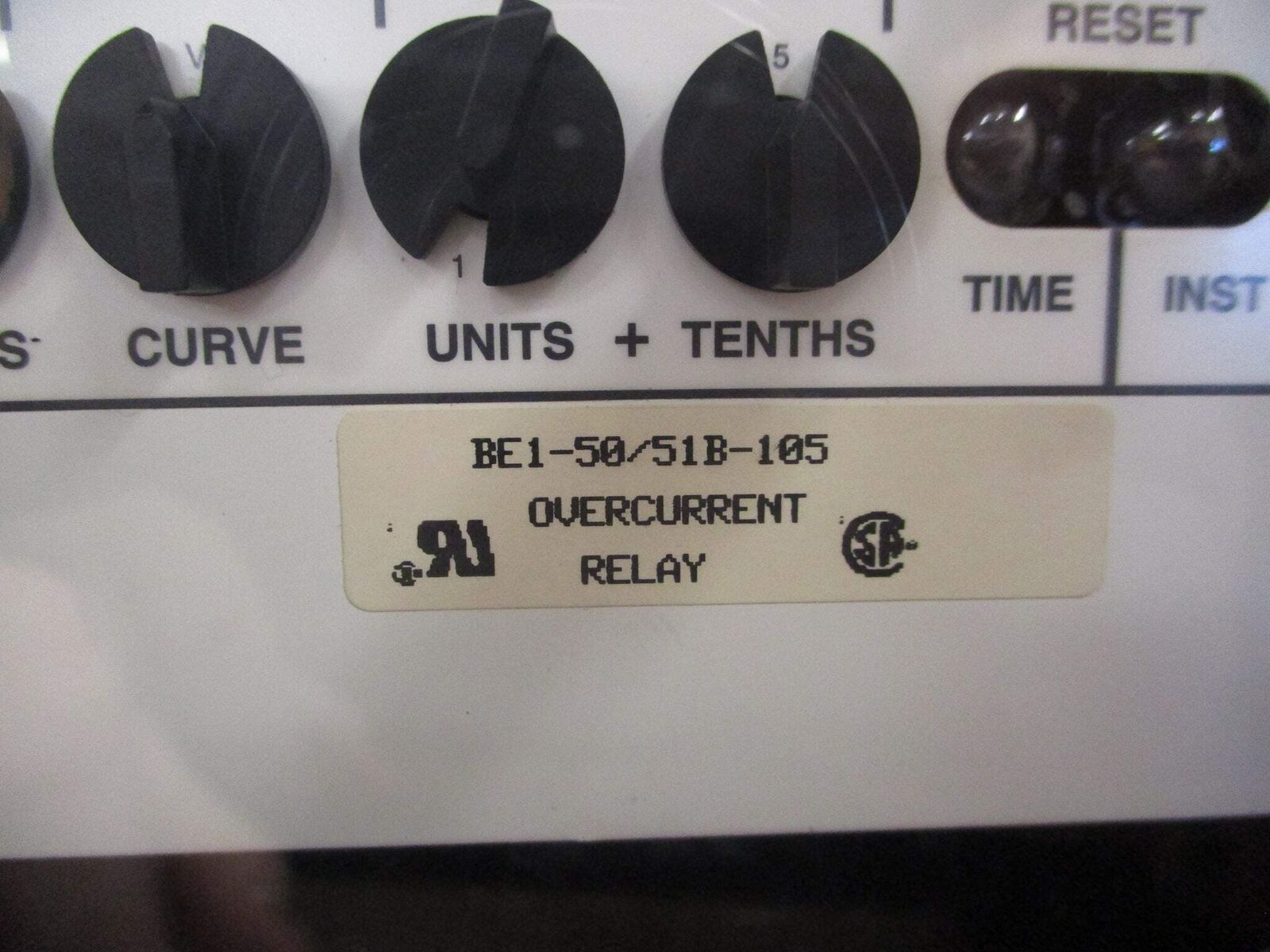 Basler Overcurrent Relay BE1-50/51B-105 Used